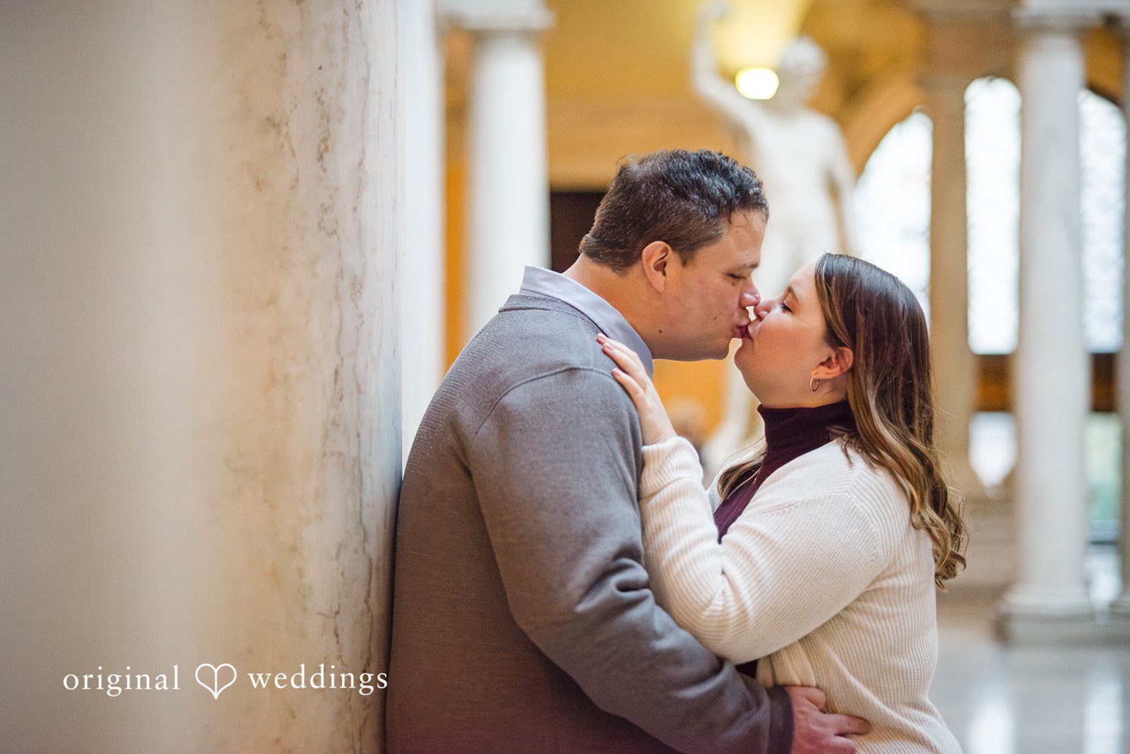 Nicole + Greg The couple shares a kiss