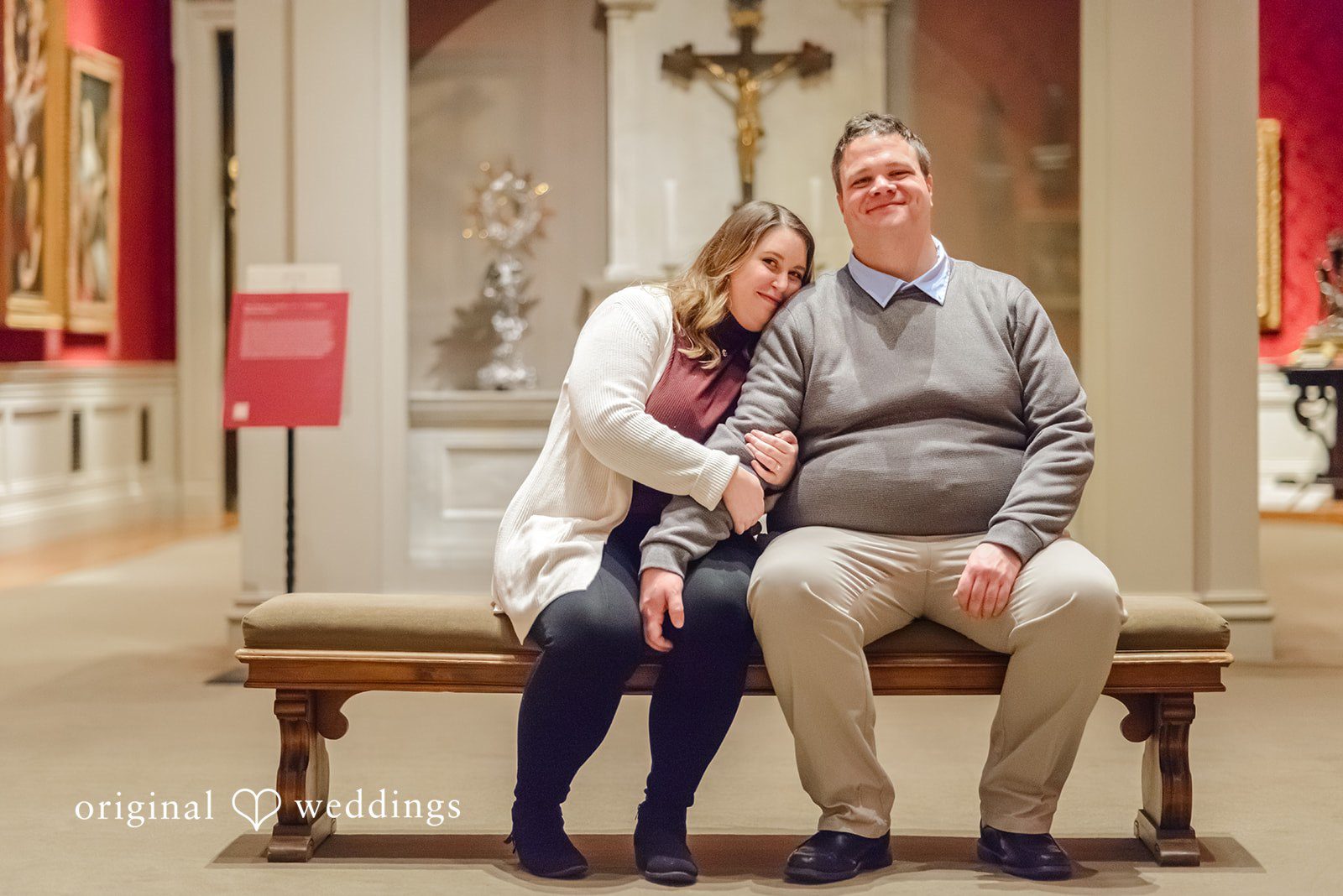 Nicole + Greg One of the Baltimore engagement photos at the Walters Art Museum