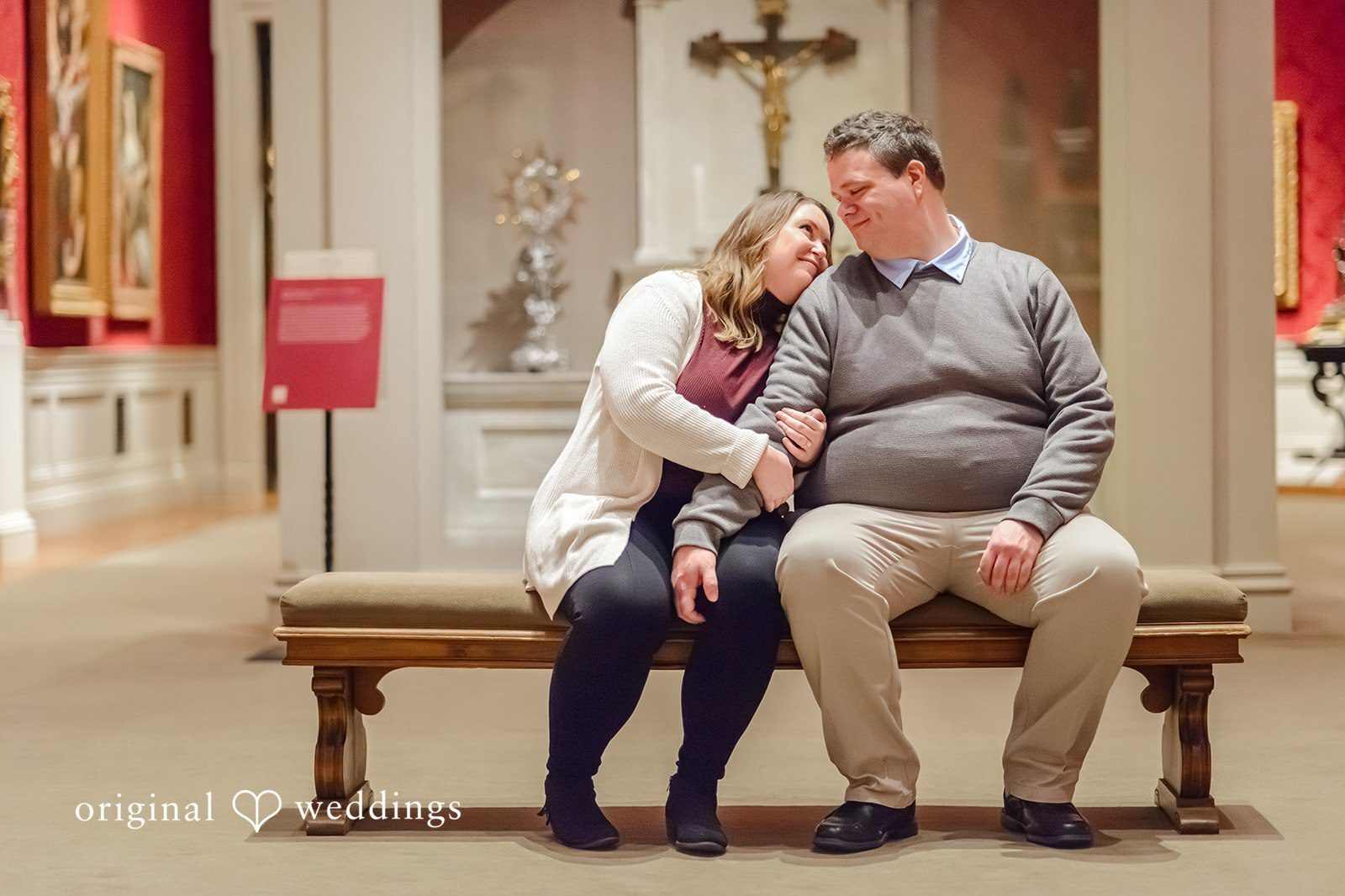 One of the Baltimore engagement photos at the Walters Art Museum by Original Wedding
