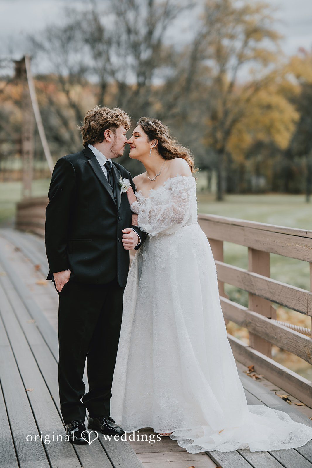 Beautiful close moment between couple at West Hills Country Club