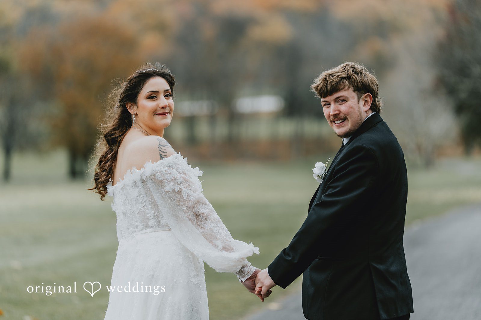 Beautiful pose of couple at West Hills Country Club wedding
