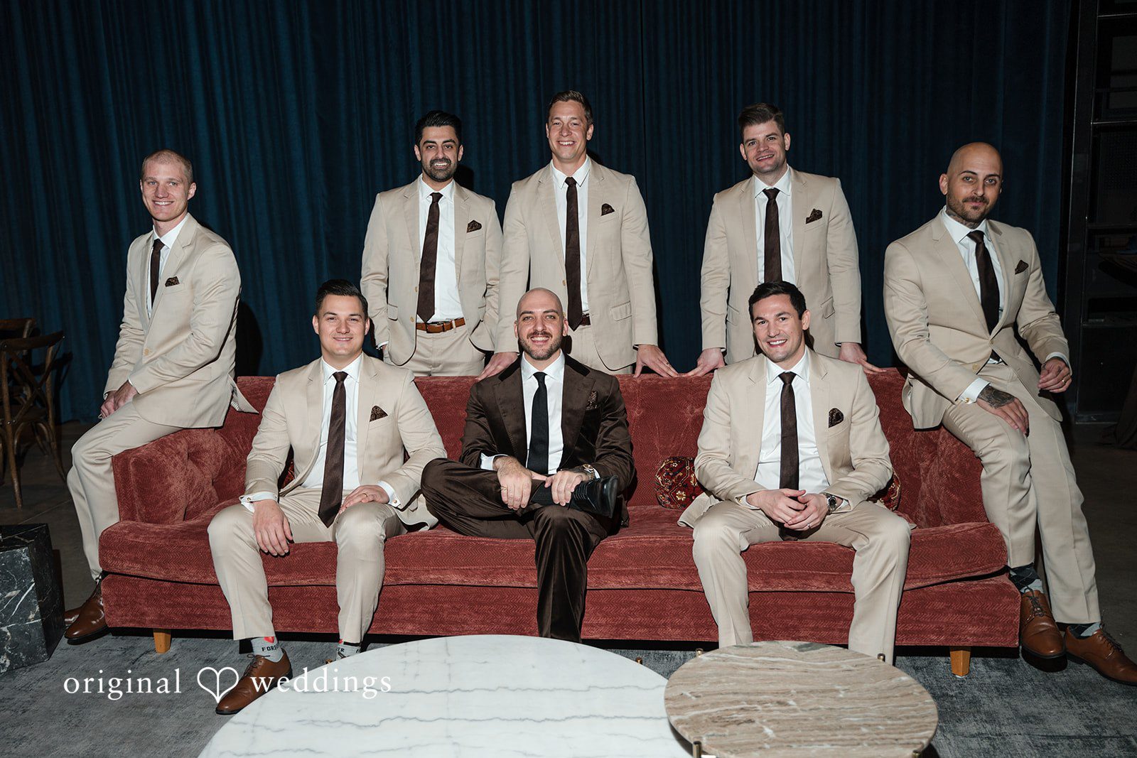 Erin + Zack Our Chicago wedding photographers captured a stunning portrait of the groom and his groomsmen