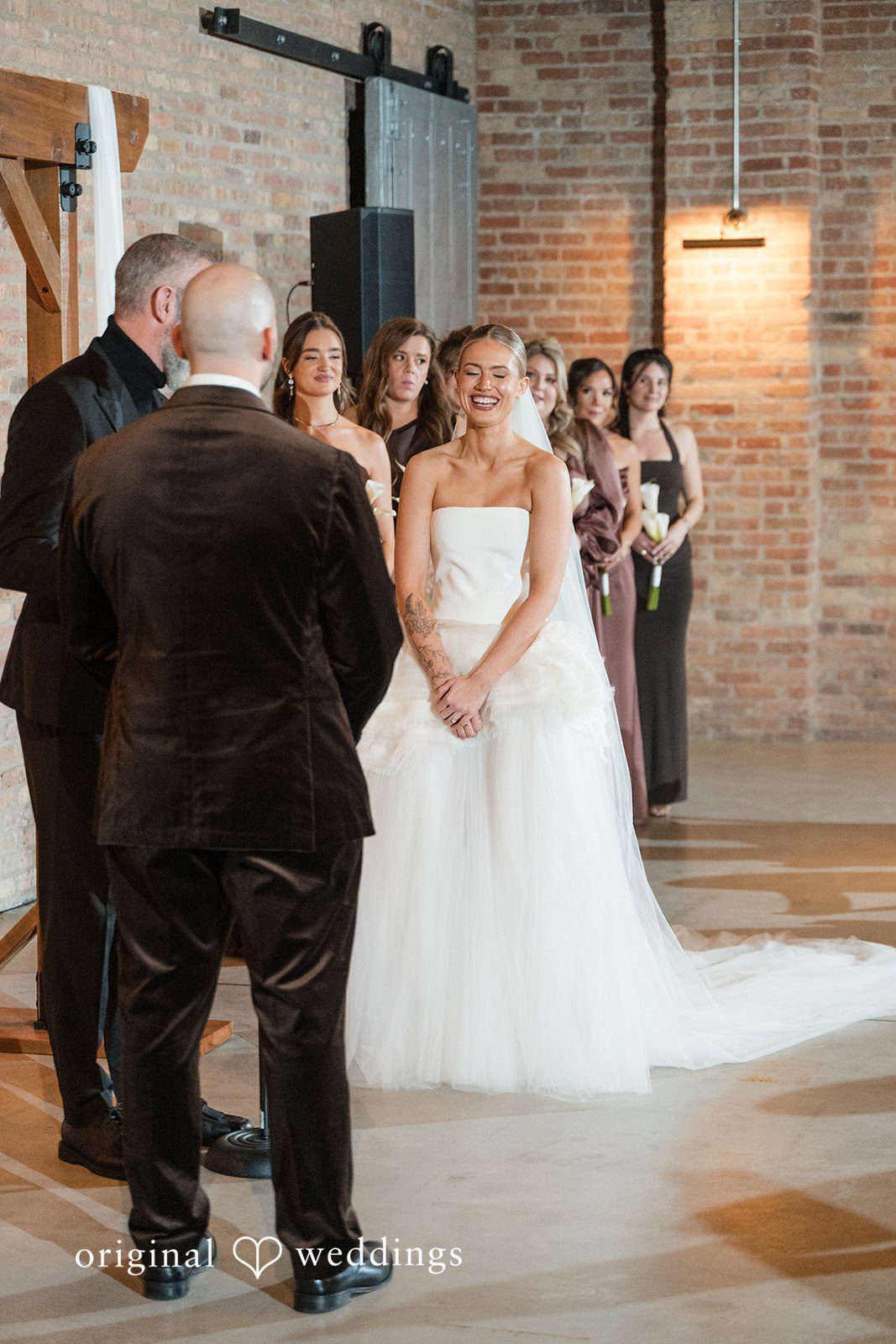 Erin + Zack The bride and groom are about to exchange marital vows