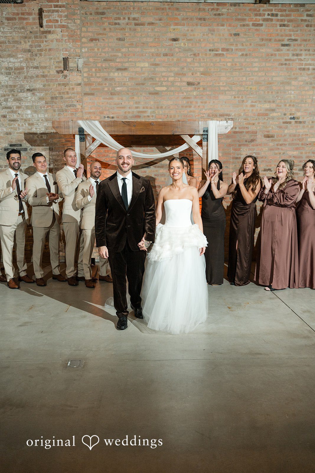 Erin + Zack A stunning portrait of the couple and their bridal party