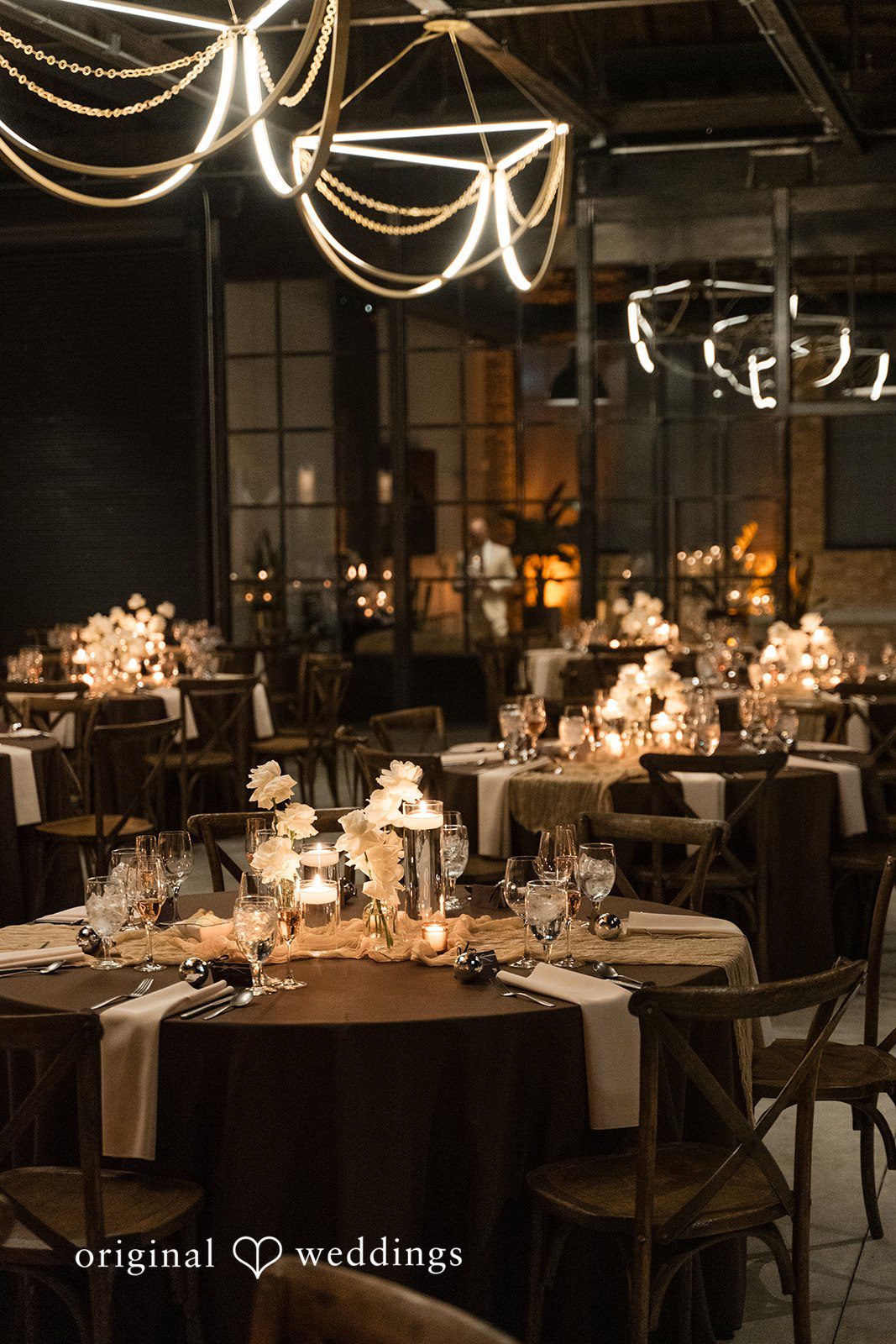 Erin + Zack Beautifully arranged tables at the wedding reception