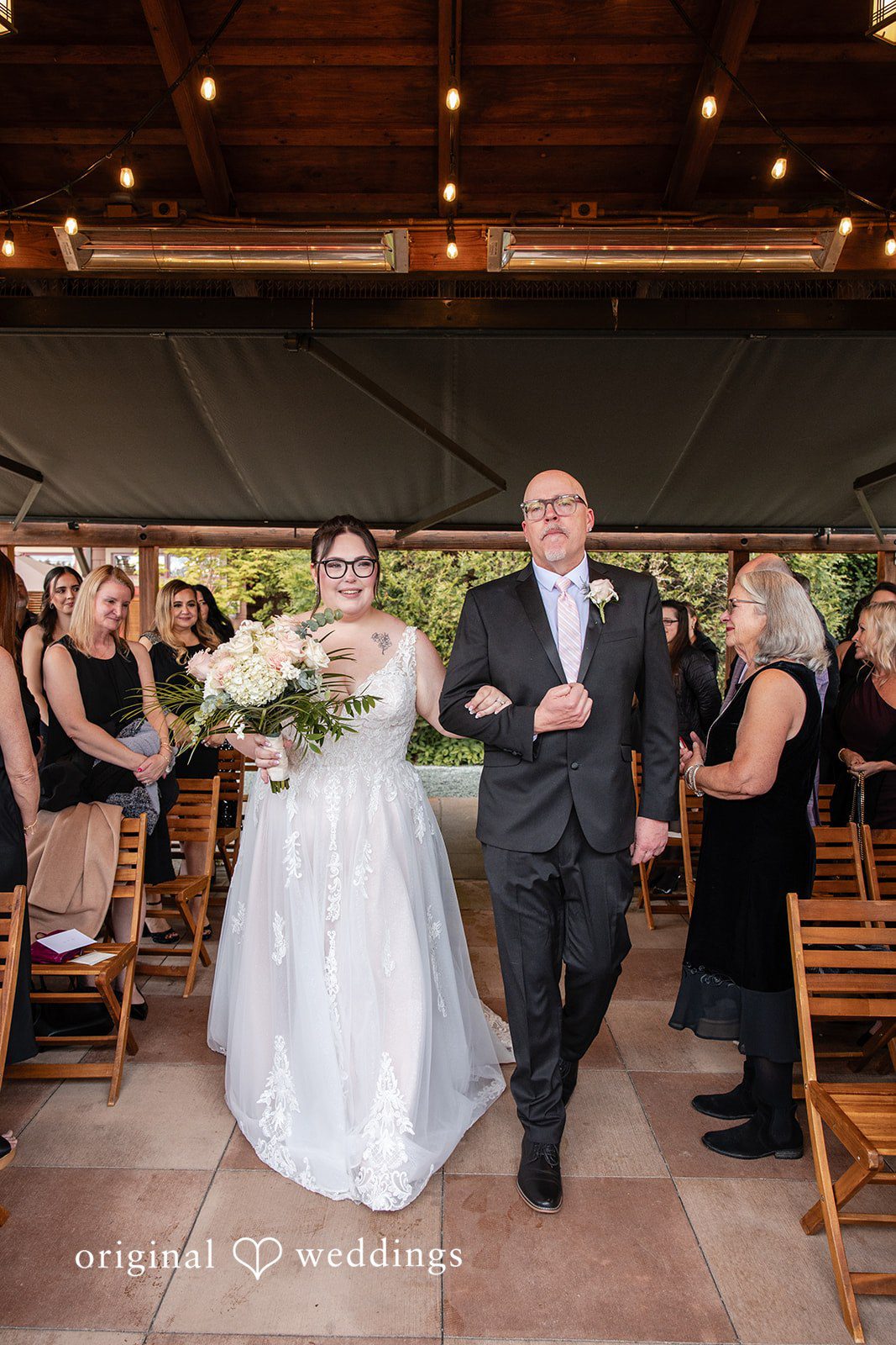 Romantic bridal entry moment