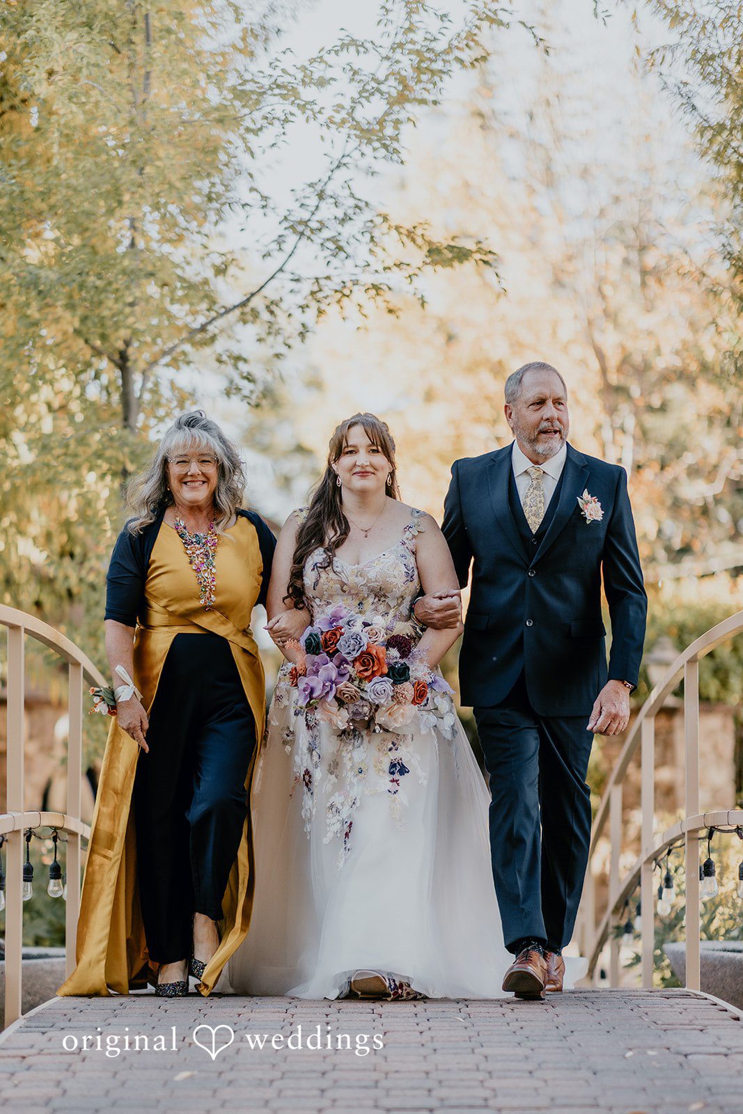 Romantic wedding entrance moment at Windmill House