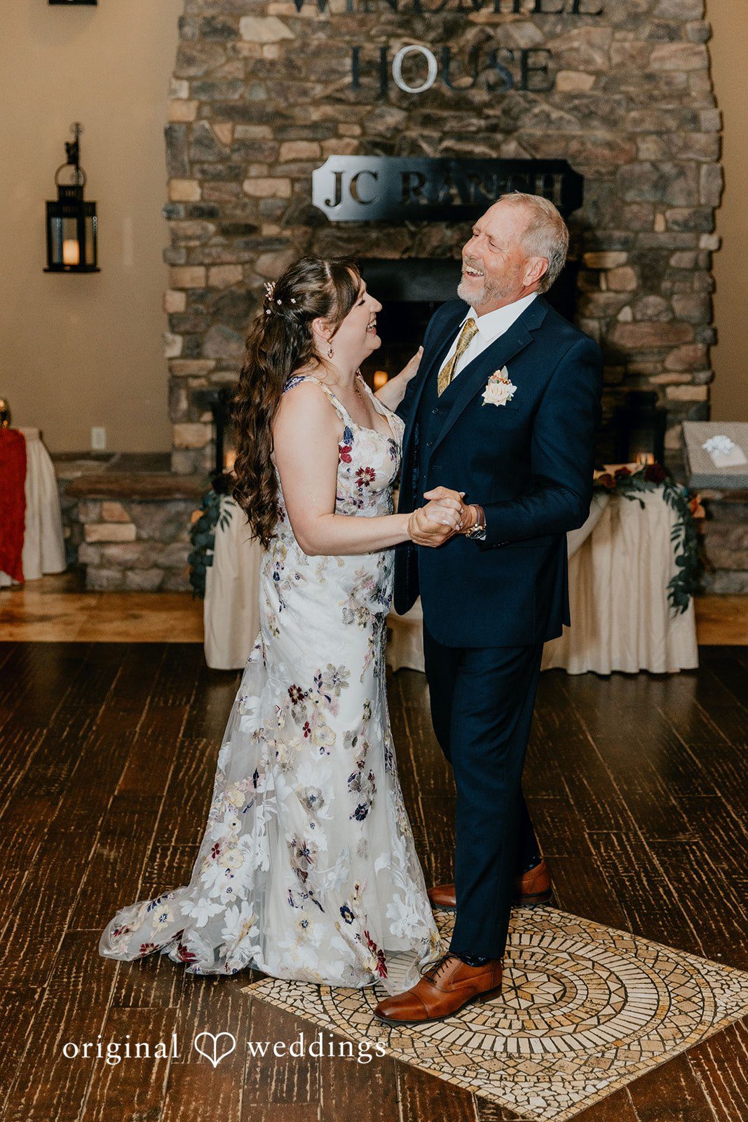 Elegant reception bride dance moment with someone  at Windmill House