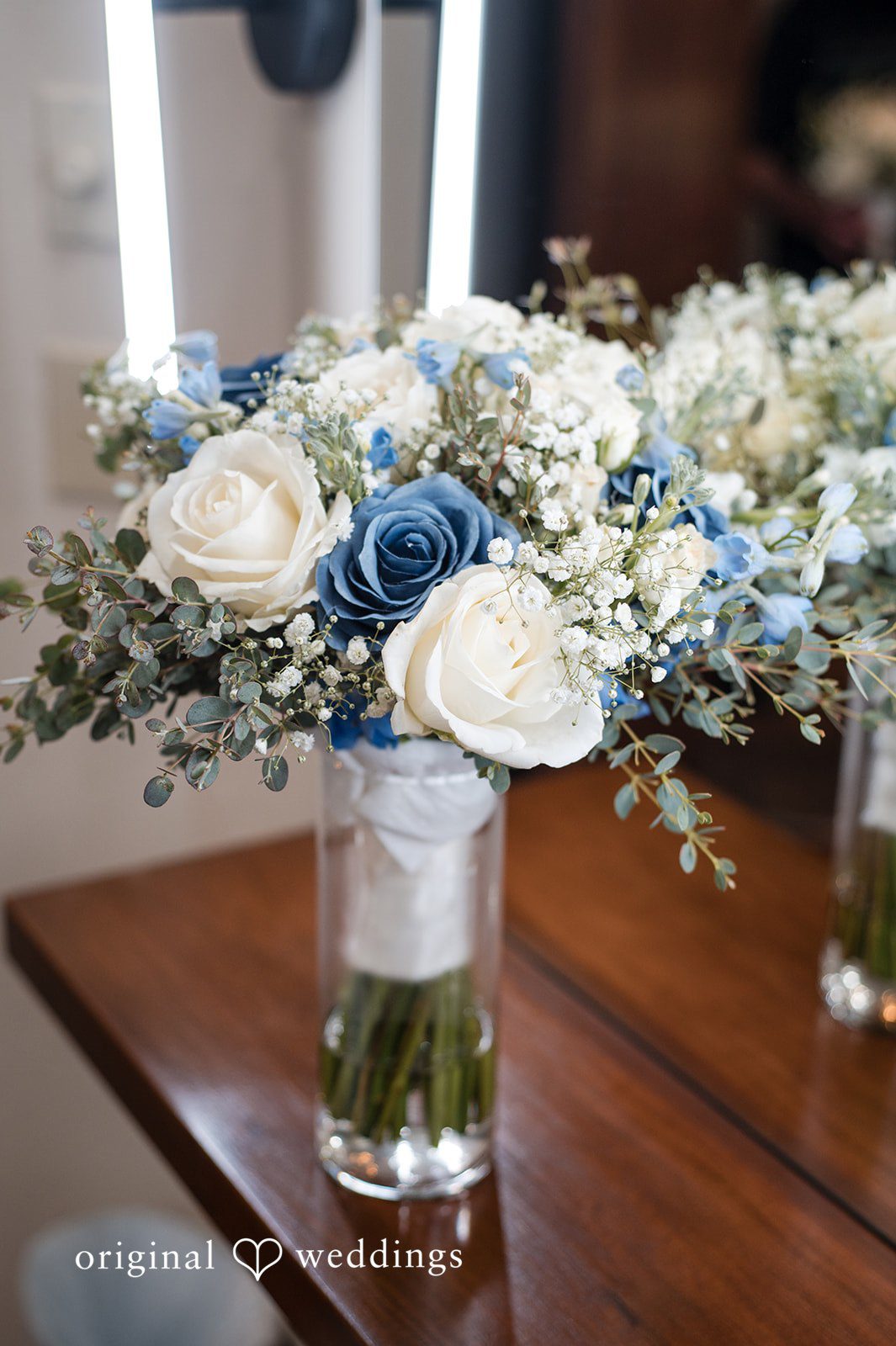 Elegant wedding flower centerpiece in vase at Agave of Sedona
