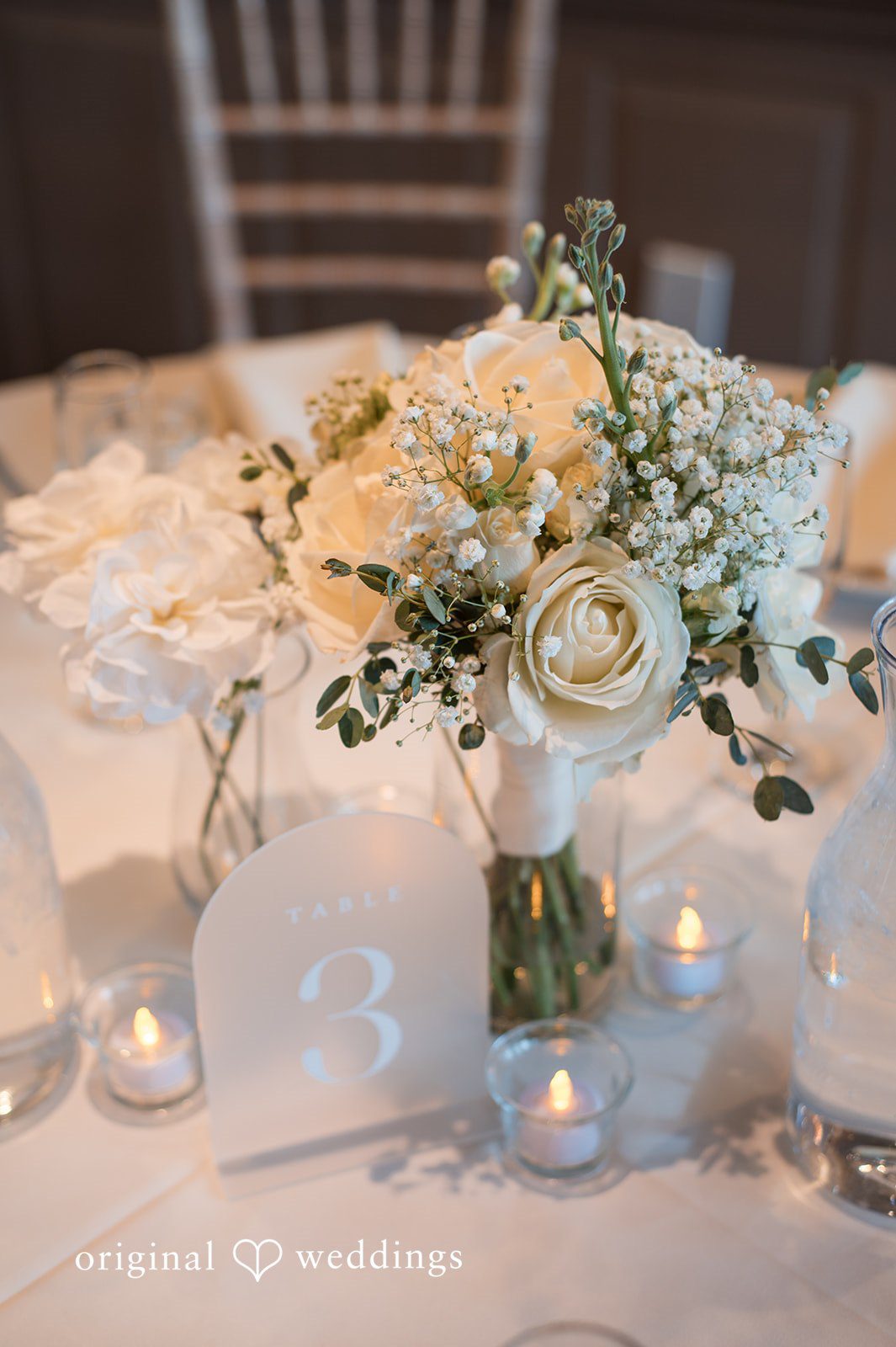 Elegant illuminated wedding décor detail at Agave of Sedona