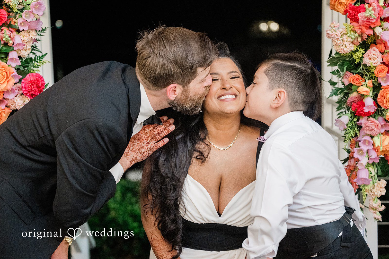 Couple sharing a beautiful moment with a young boy