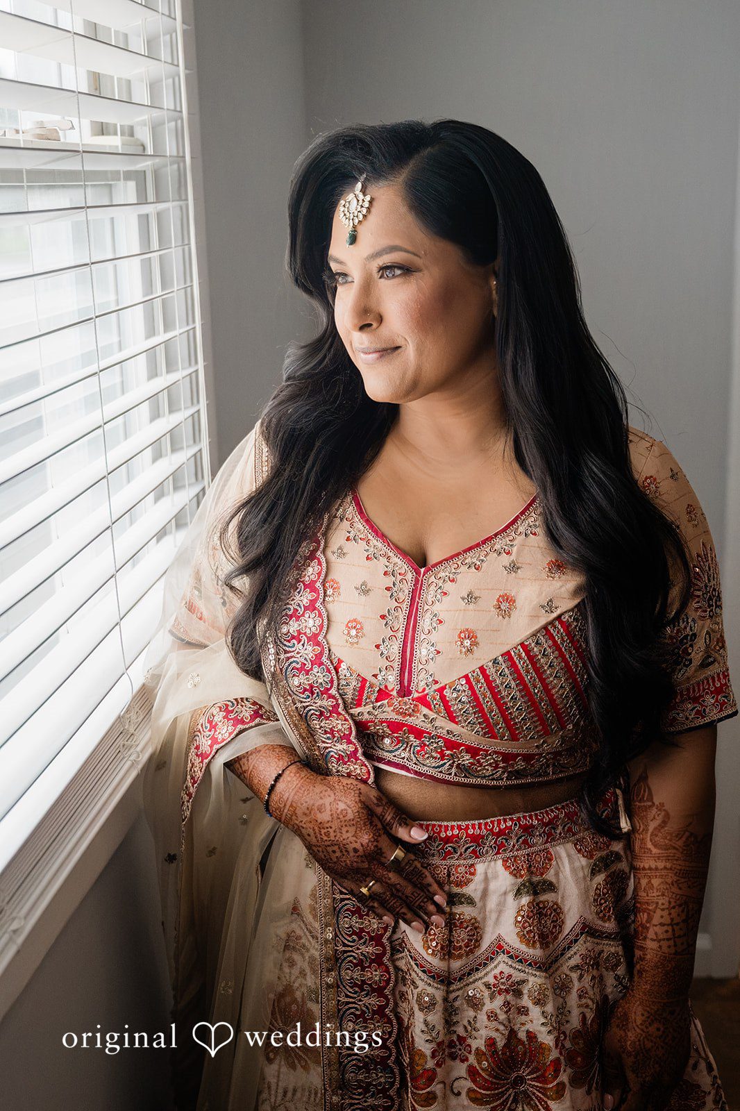Lovely pose of a bride near a window at Anchor Inn