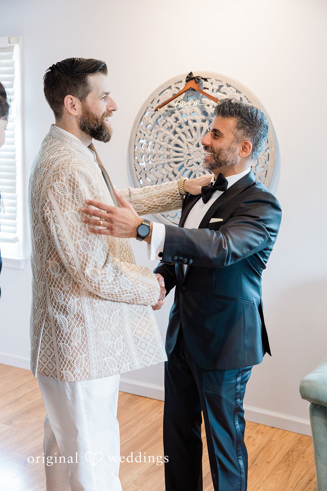 Lovely picture of groom with someone at Anchor Inn