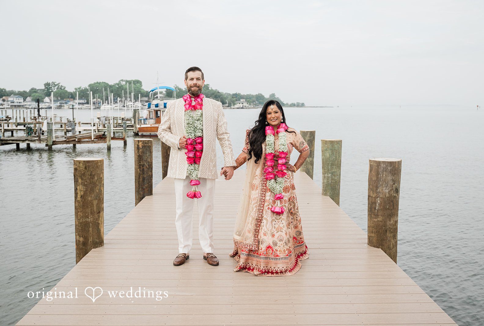 Baltimore wedding photography by Original Weddings capturing the beautiful picture of couple at Anchor Inn
