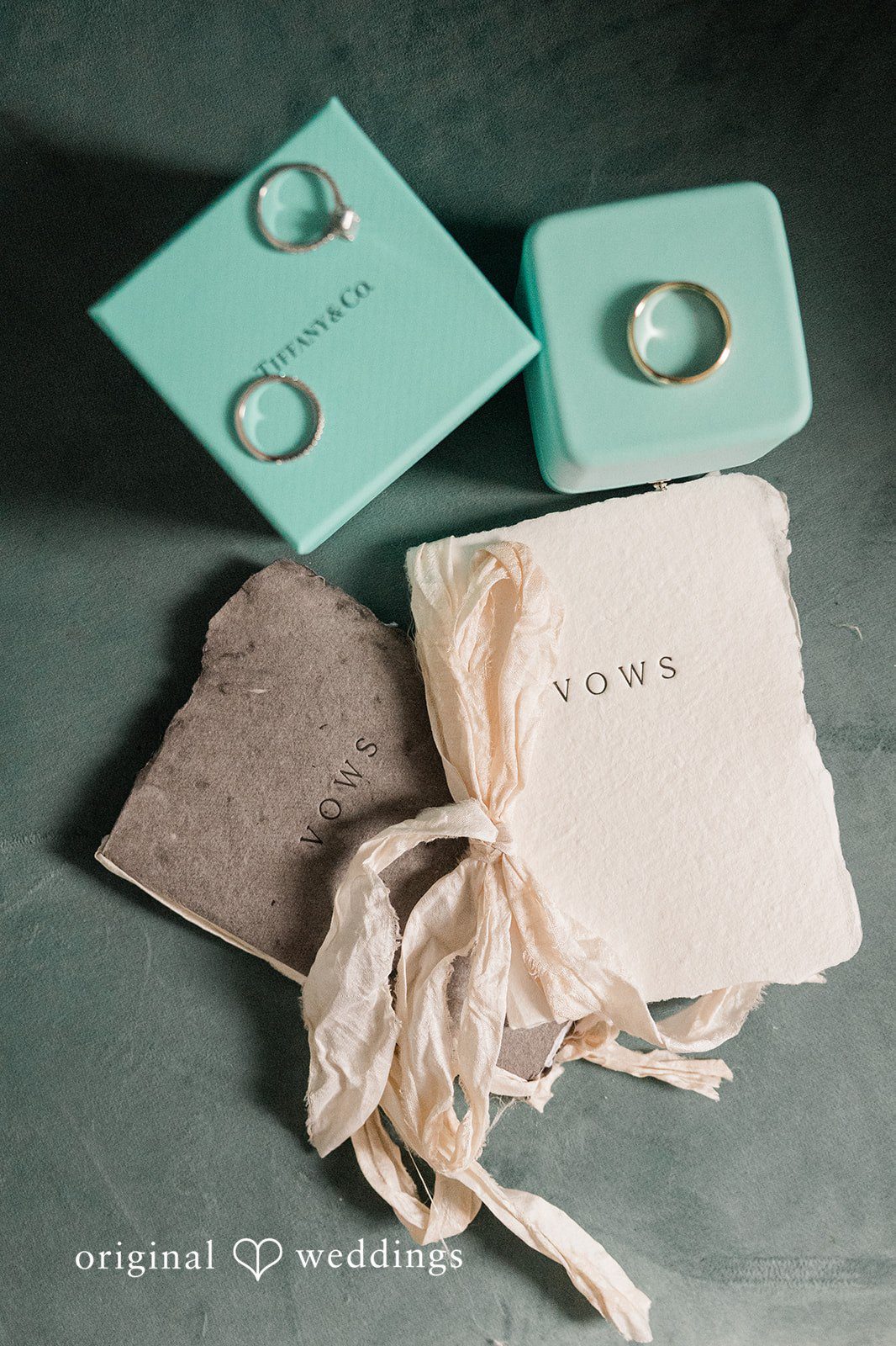 Close up of wedding rings and vows at Anchor Inn wedding
