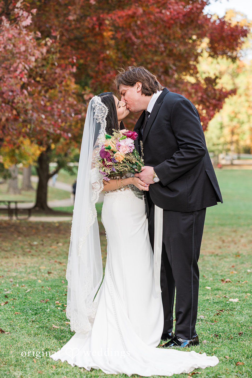 Zaina + Nick Beautiful emotional couple kiss photography at Annunciation Greek Orthodox Church