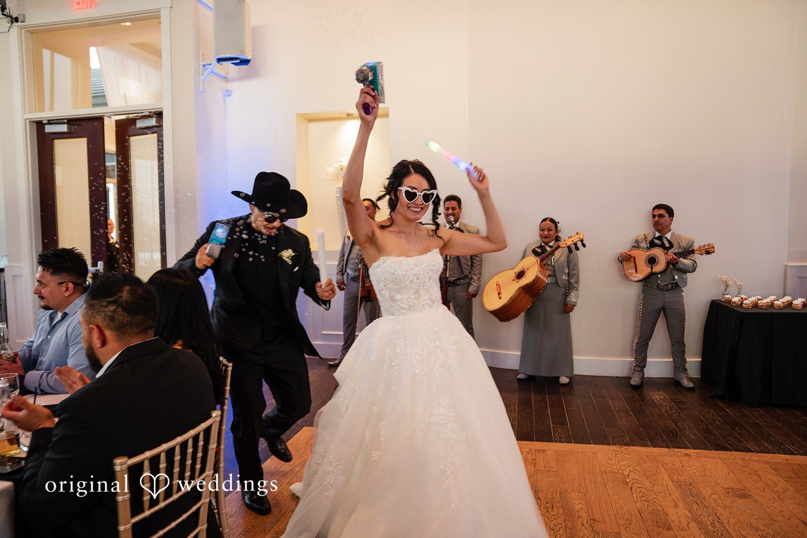 Emily + Miguel The bride makes a joyful entrance