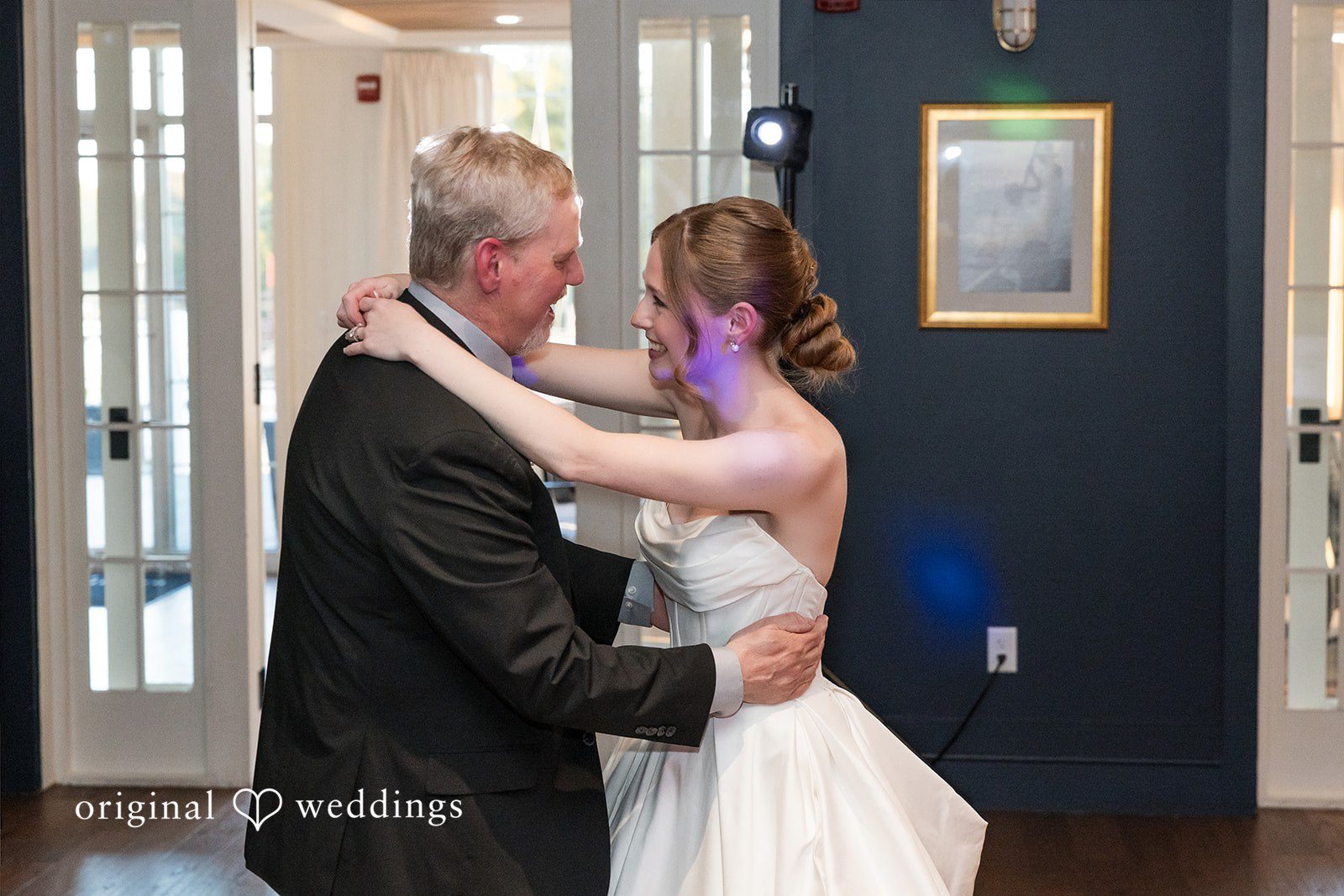 Andrew + Paige Bride dancing with her father during the reception