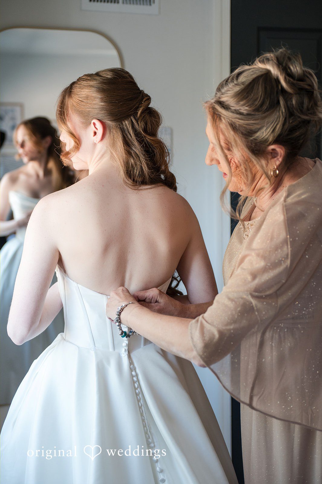 Andrew + Paige Bride getting ready before the wedding ceremony