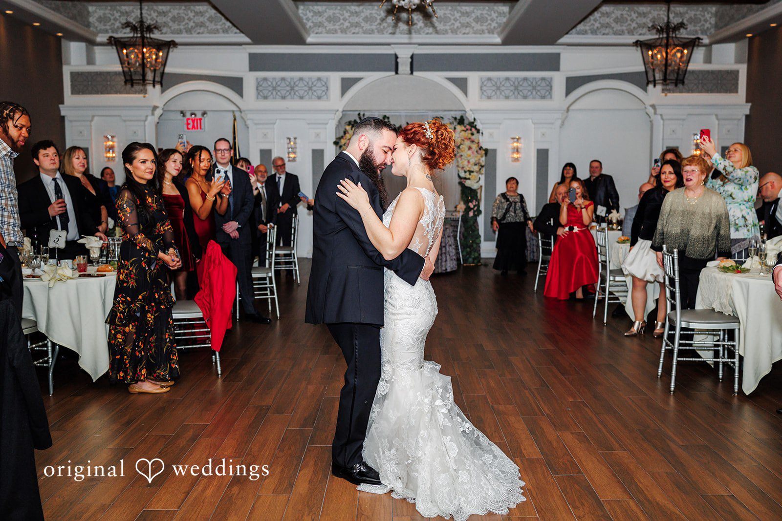 Romantic bride and groom close-up portrait at Bay Ridge Manor