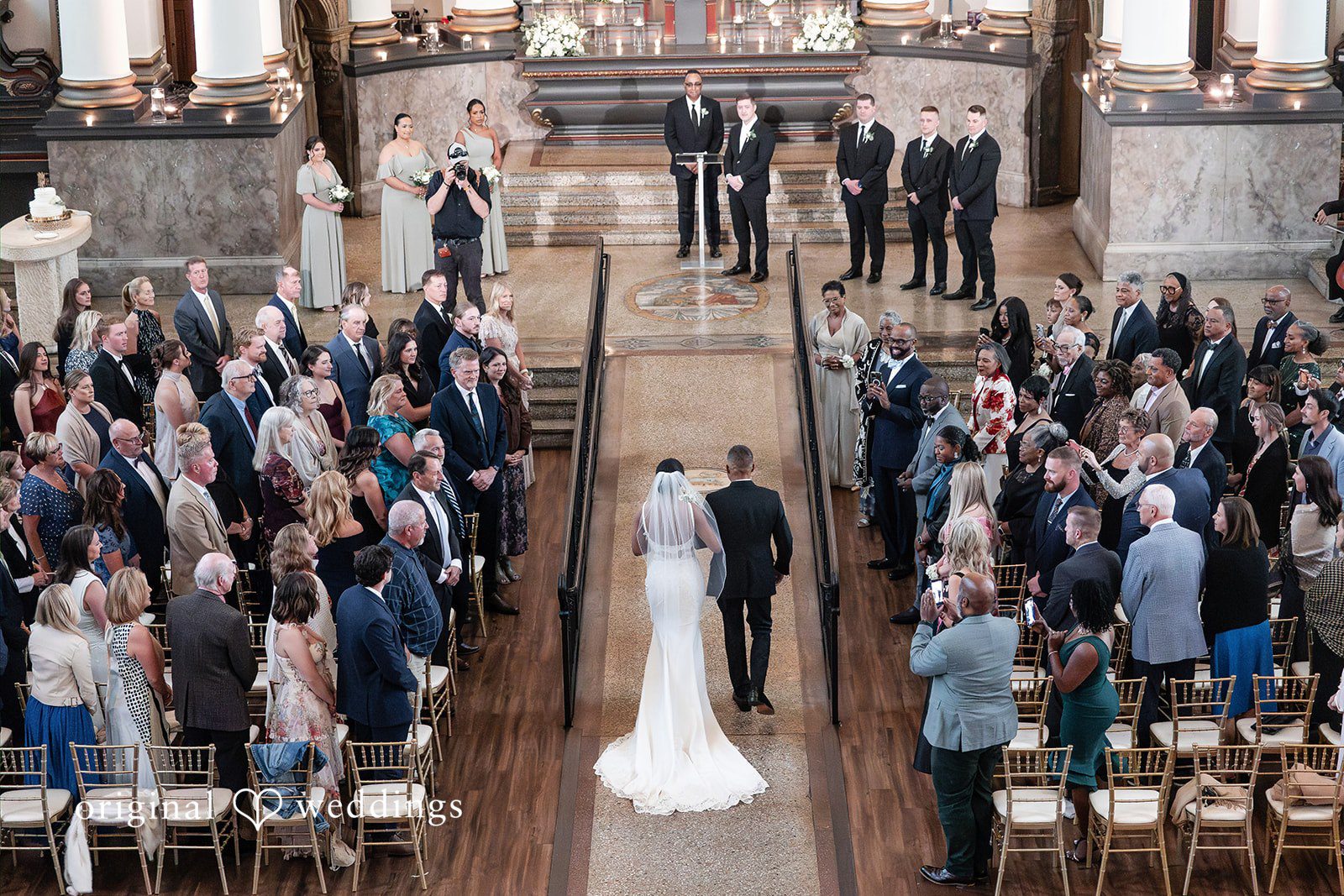 Sydney + Ty Bride and her father entering the ceremony space