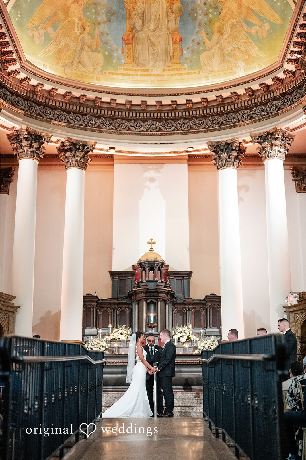 Sydney + Ty Bride and groom exchanging vows during the ceremony