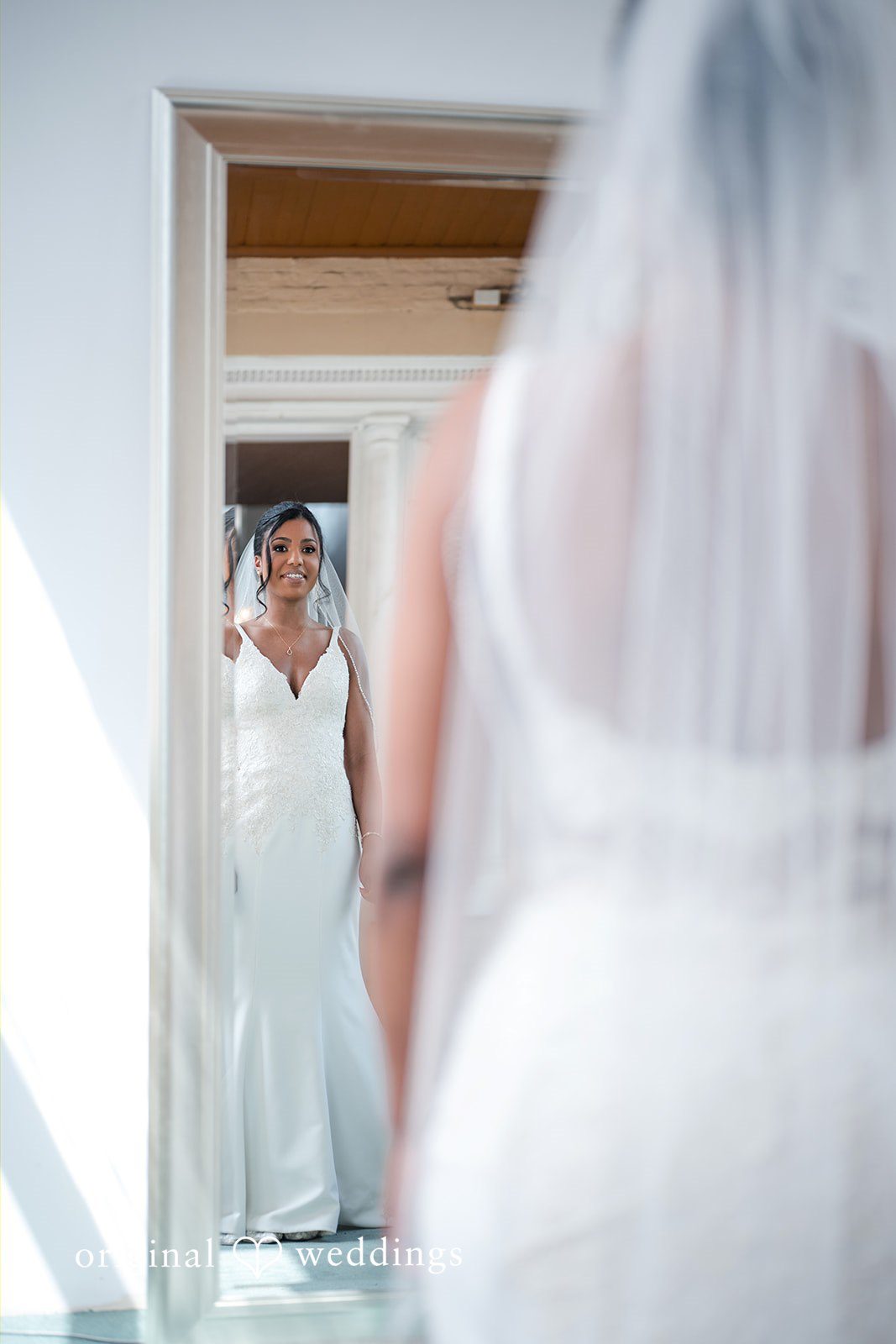 Sydney + Ty Bride getting ready before the wedding ceremony