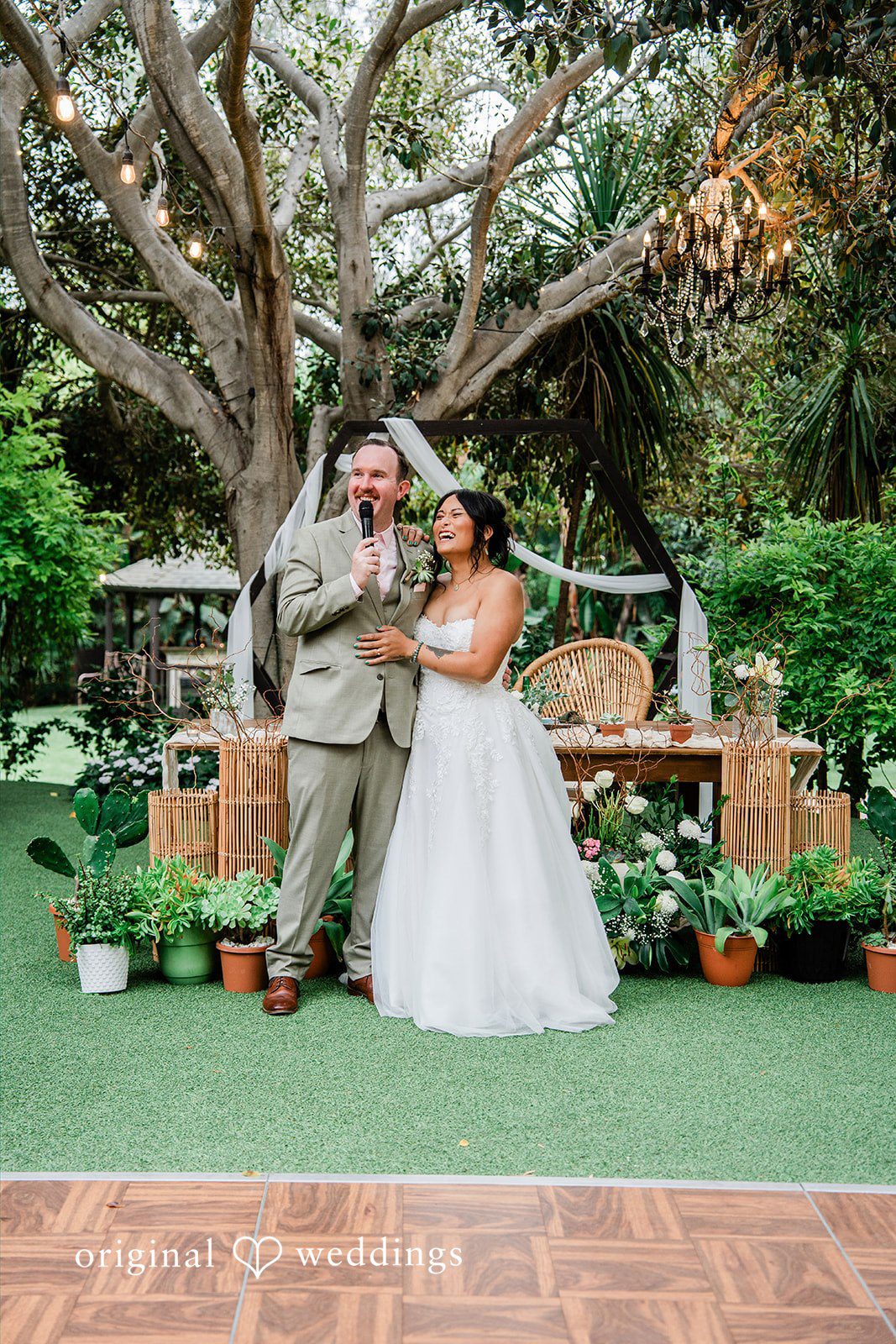 Mae + Nicholas Newlyweds share a joyful speech