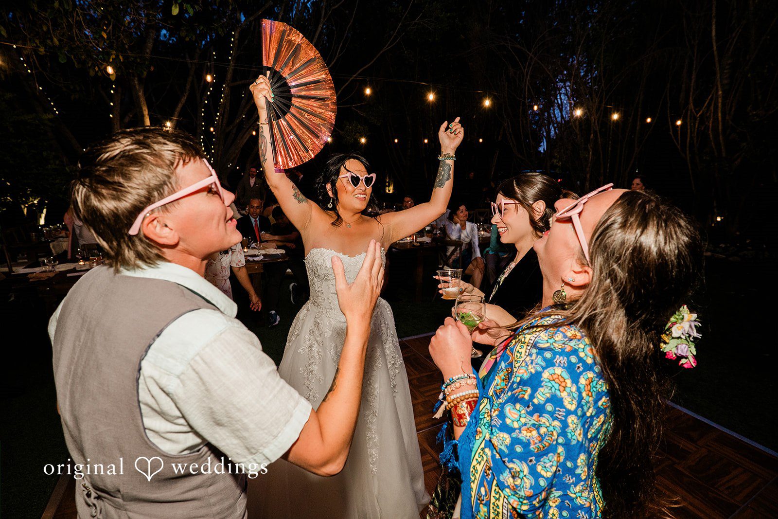 Mae + Nicholas Bride celebrates on the dance floor with loved ones