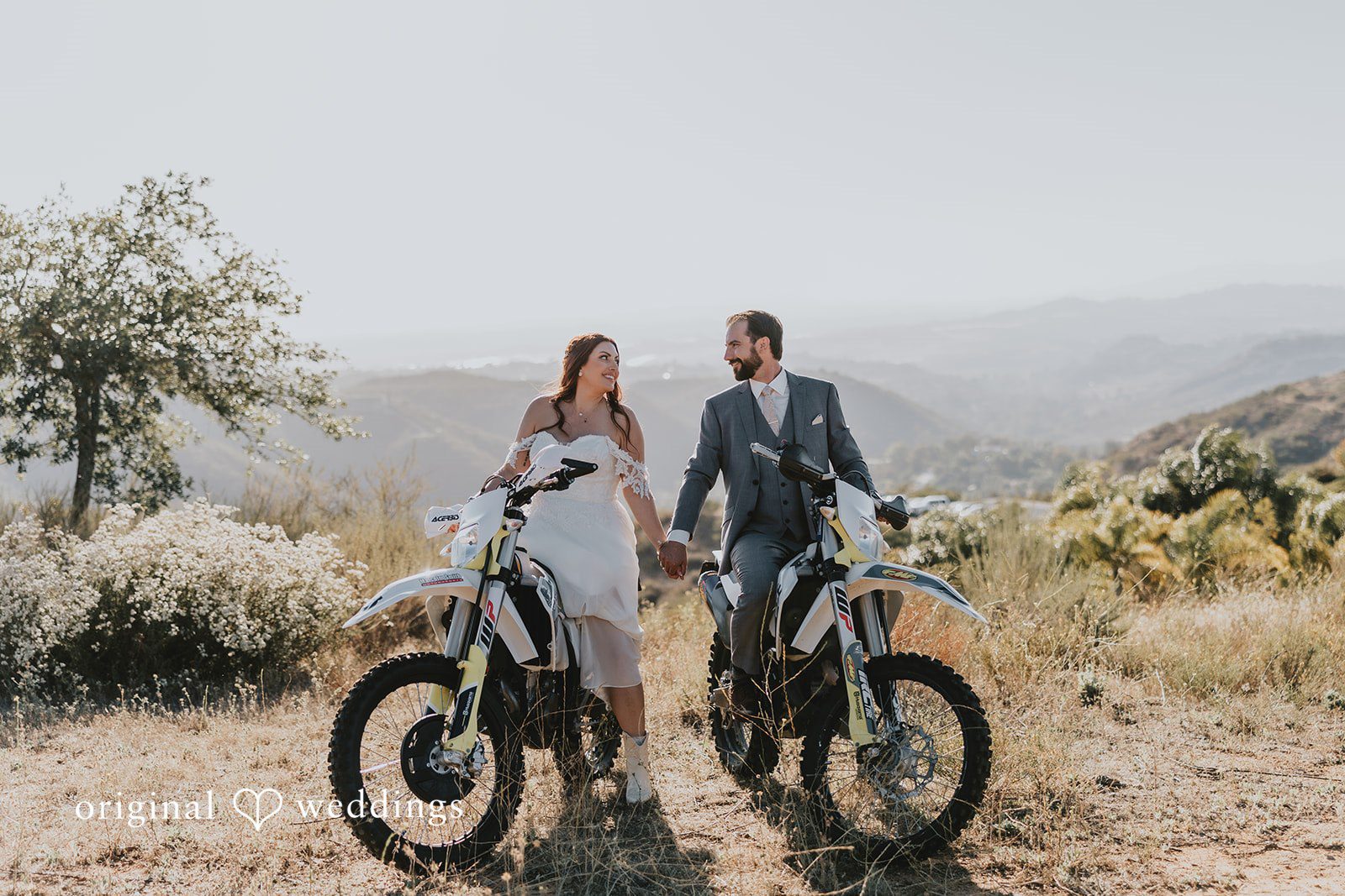 Lovely picture of couple on bike