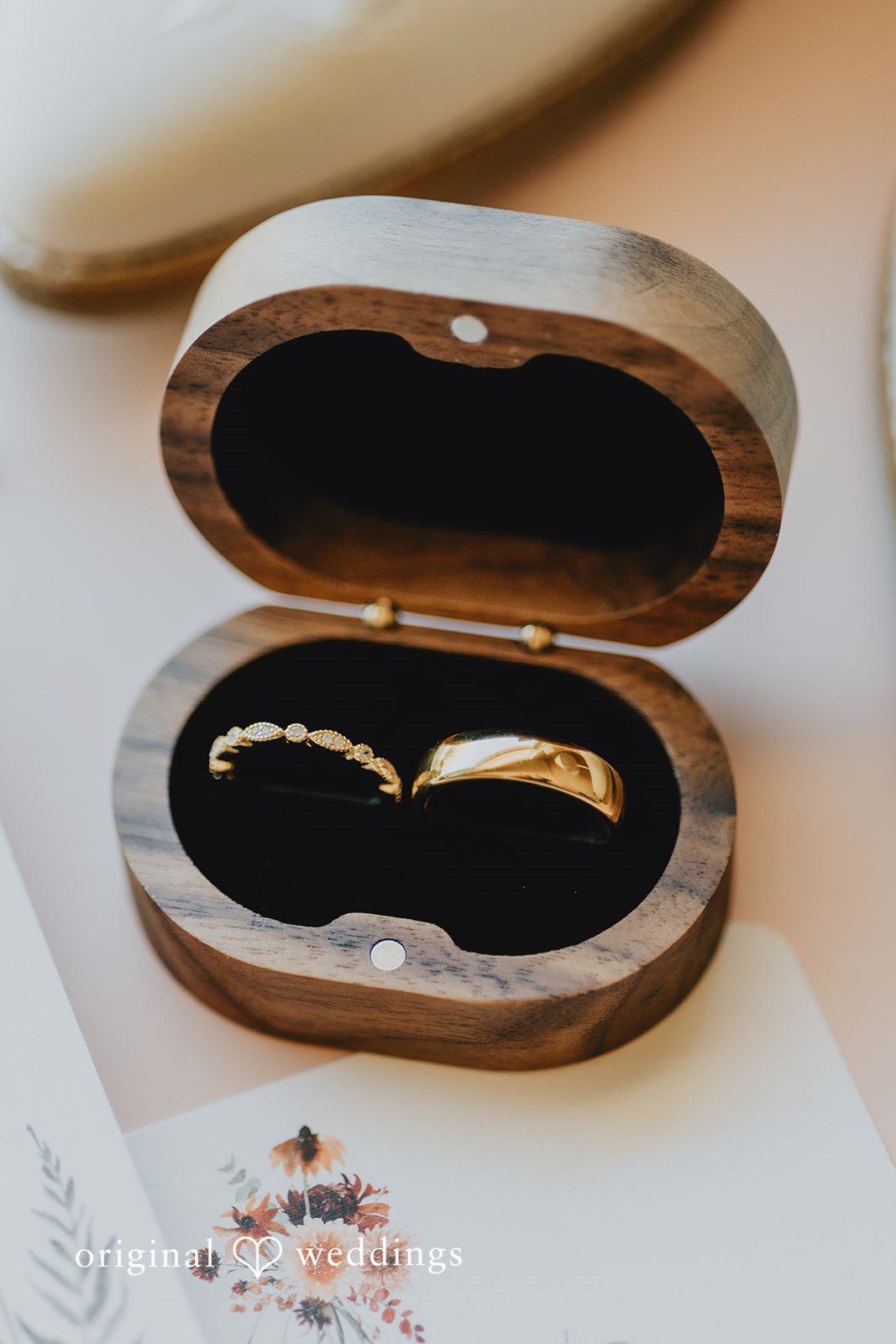 Close up shot of wedding rings