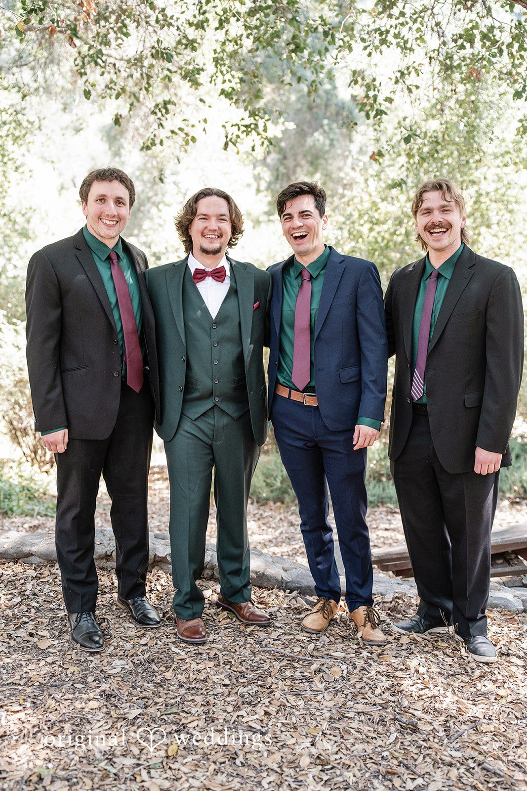 Keely + Sam Group shot of groom with the groomsmen