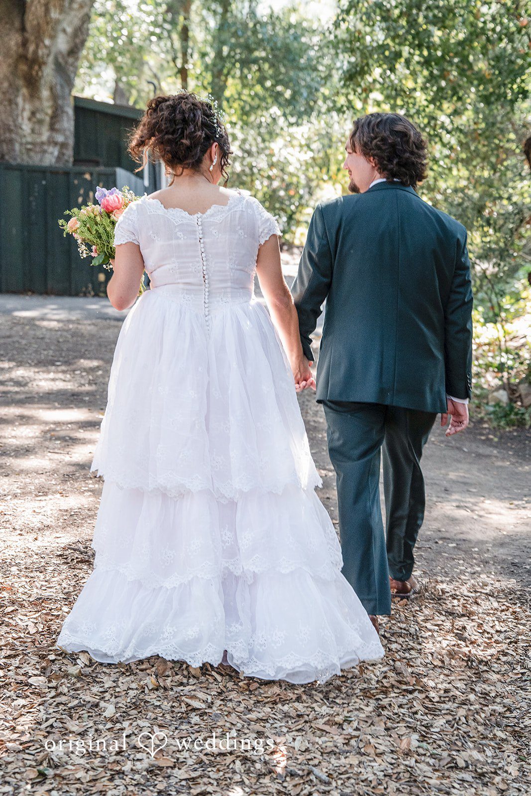 Keely + Sam Portrait of couple captured from back side at Camp Bartlett