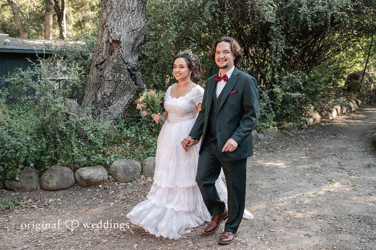 Keely + Sam Lovely couple walking after ceremony, hands in hands