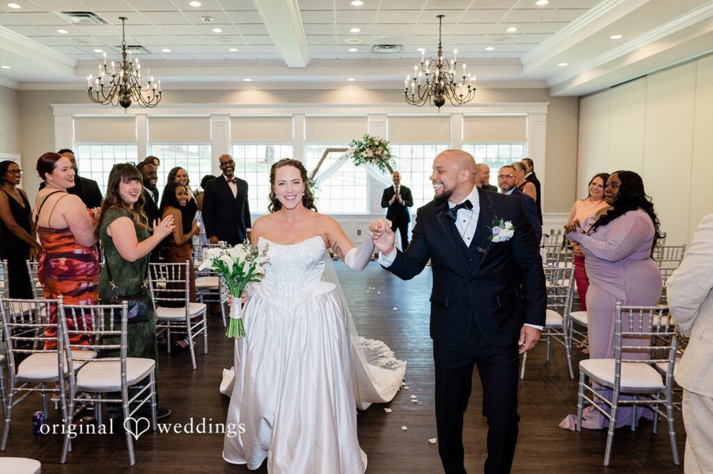 Kristen + Robert The couple makes a joyful exit