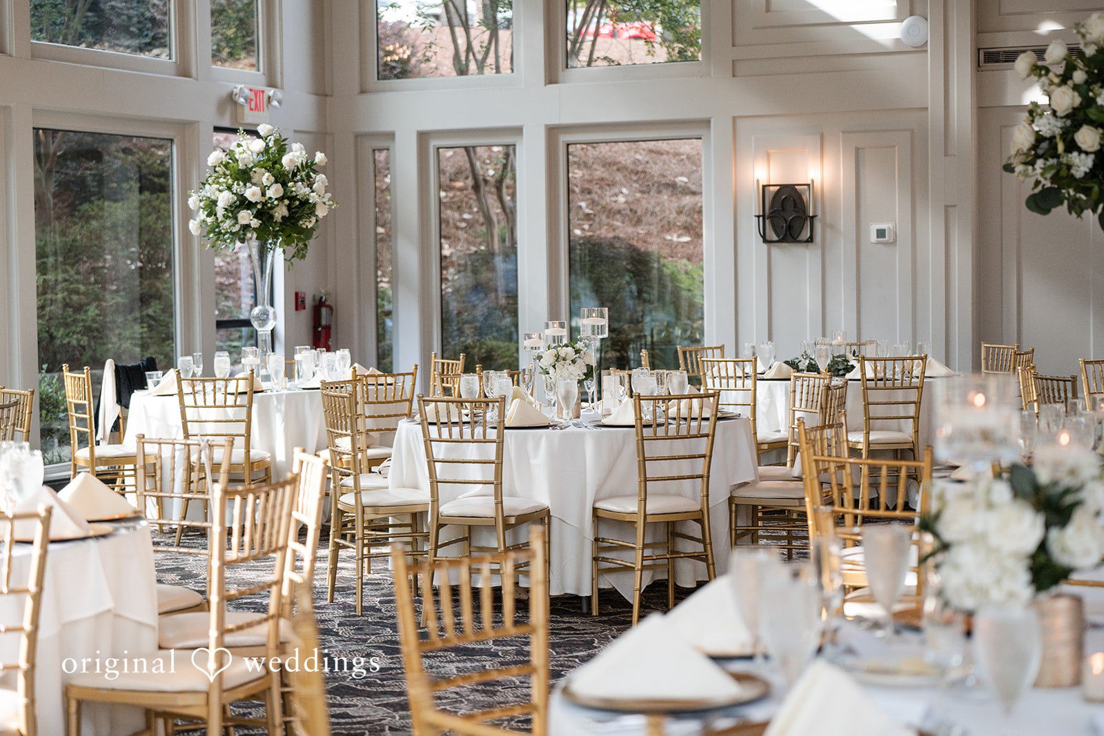 Megan + Grant The wedding reception hall at Country Club of the South