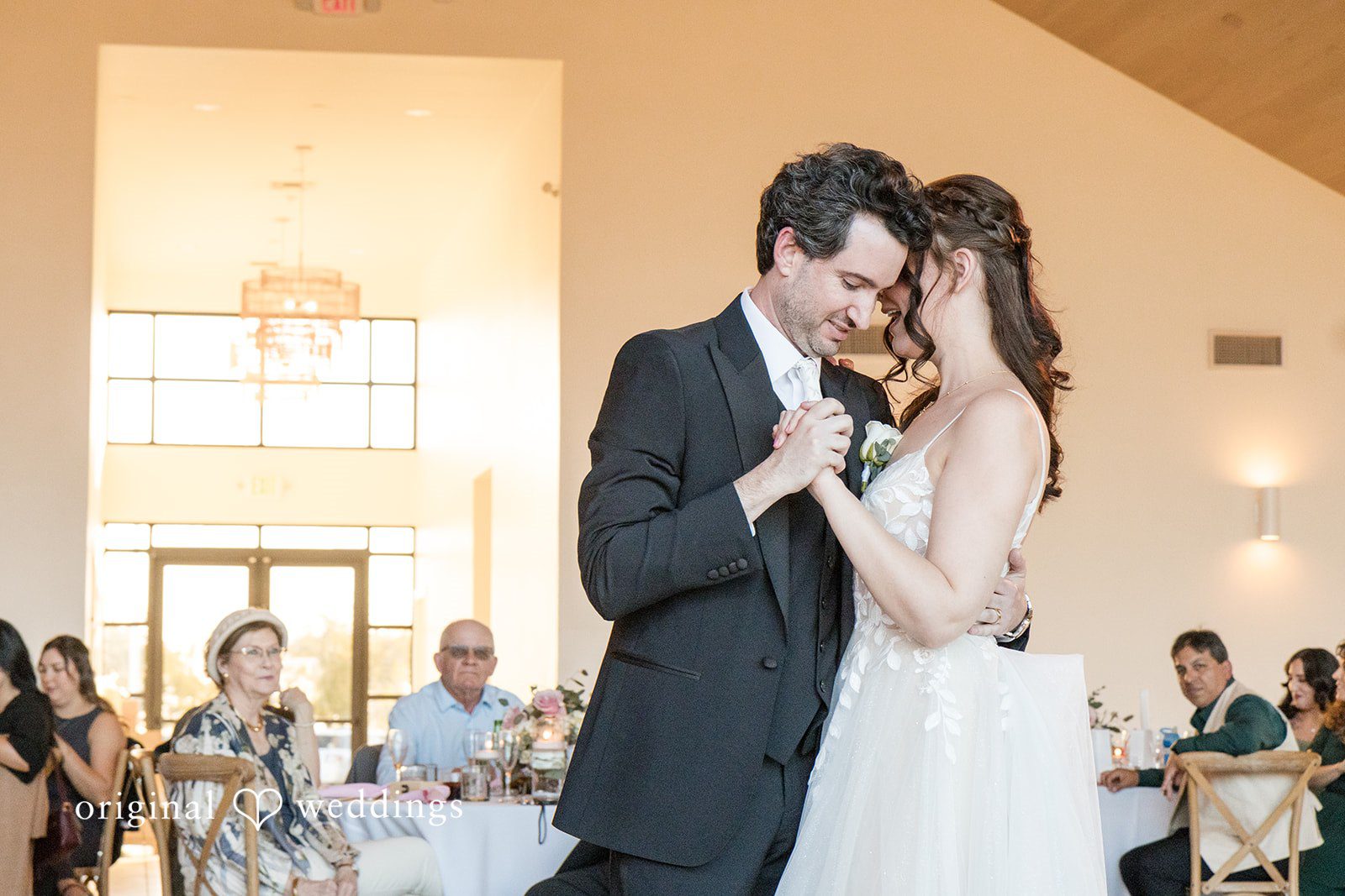 Jared + Jessica Romantic dance picture of couple at wedding reception
