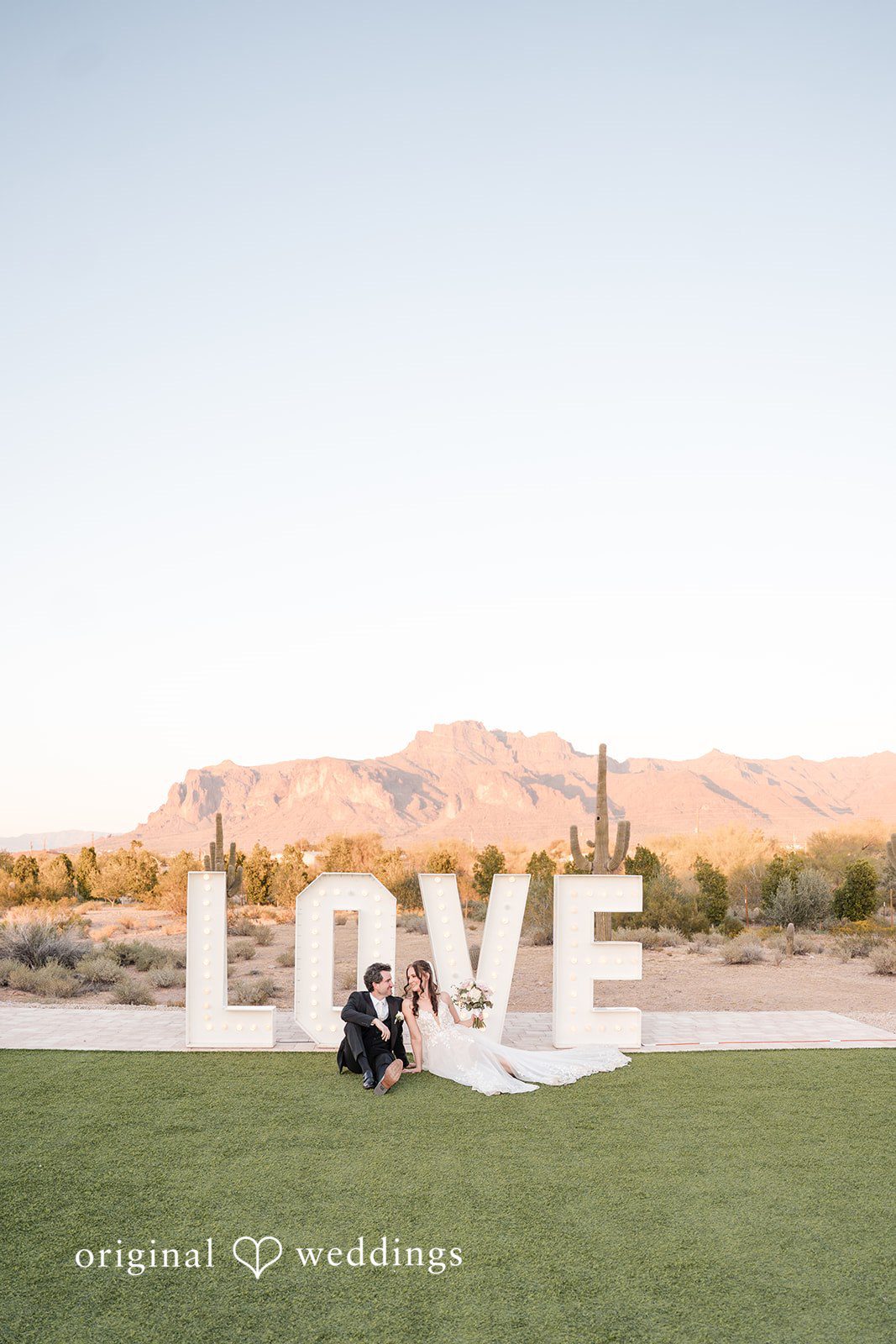 Jared + Jessica Stunning portrait of couple at Desert View Weddings & Events
