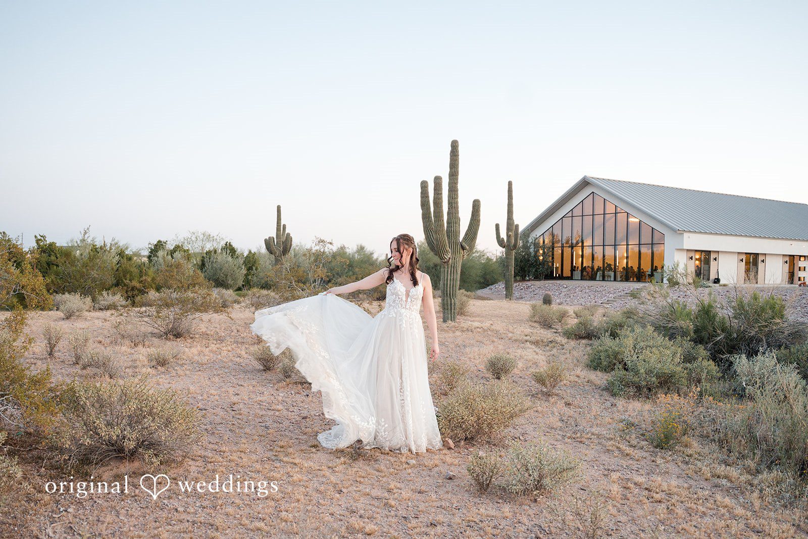 Jared + Jessica Elegant wedding photography of bride at Desert View Weddings & Events