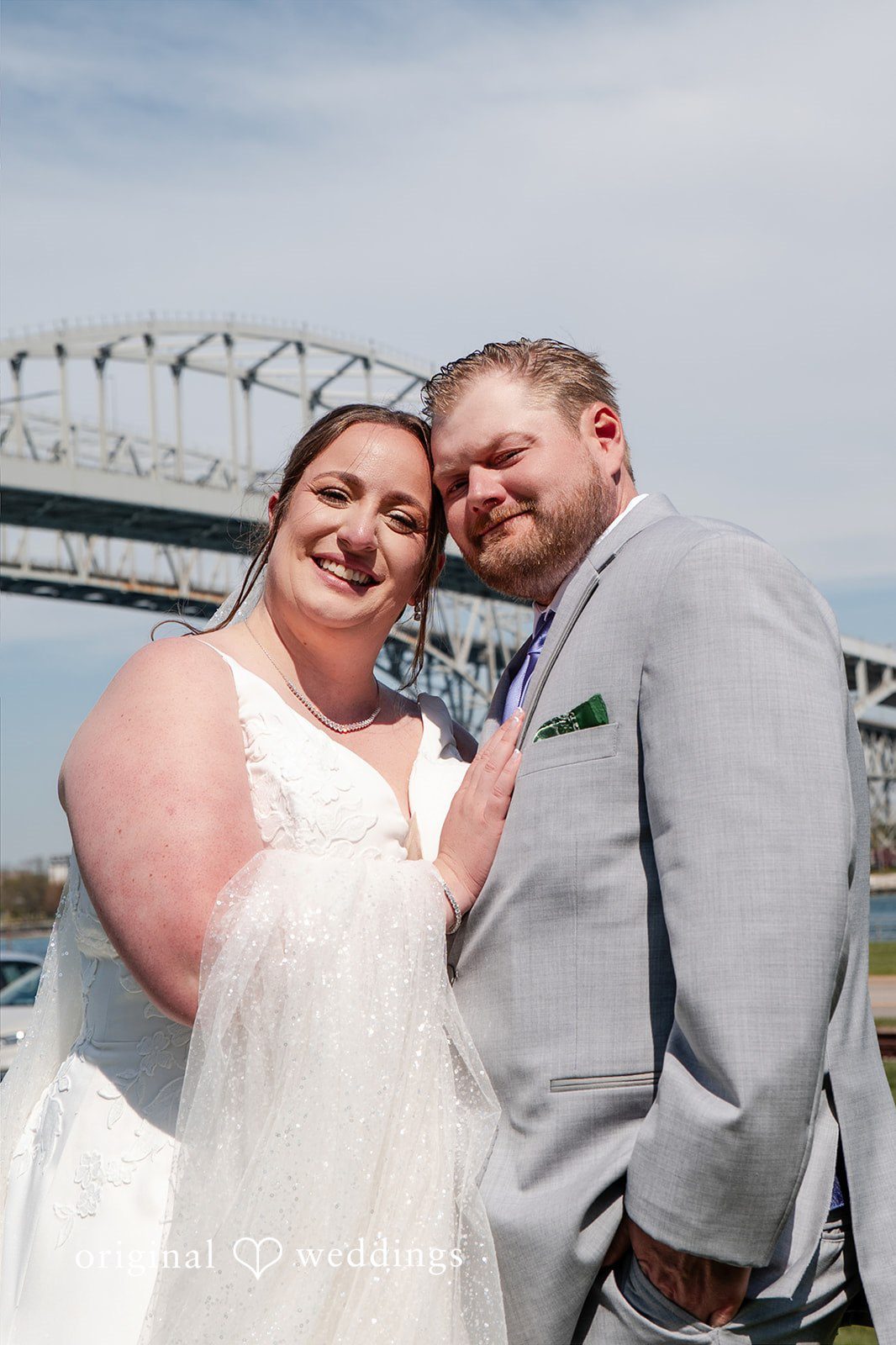 Katelyn + Bradley Bride and groom smiling together