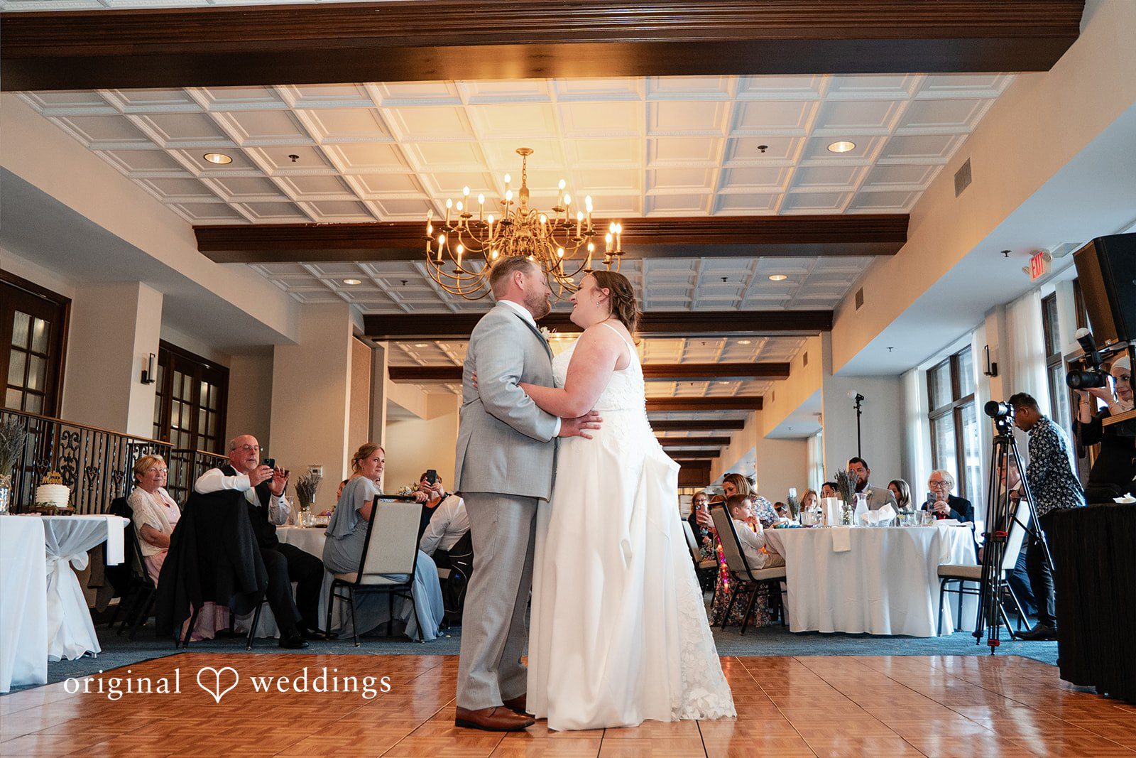 Katelyn + Bradley Bride and groom sharing their first dance during the reception