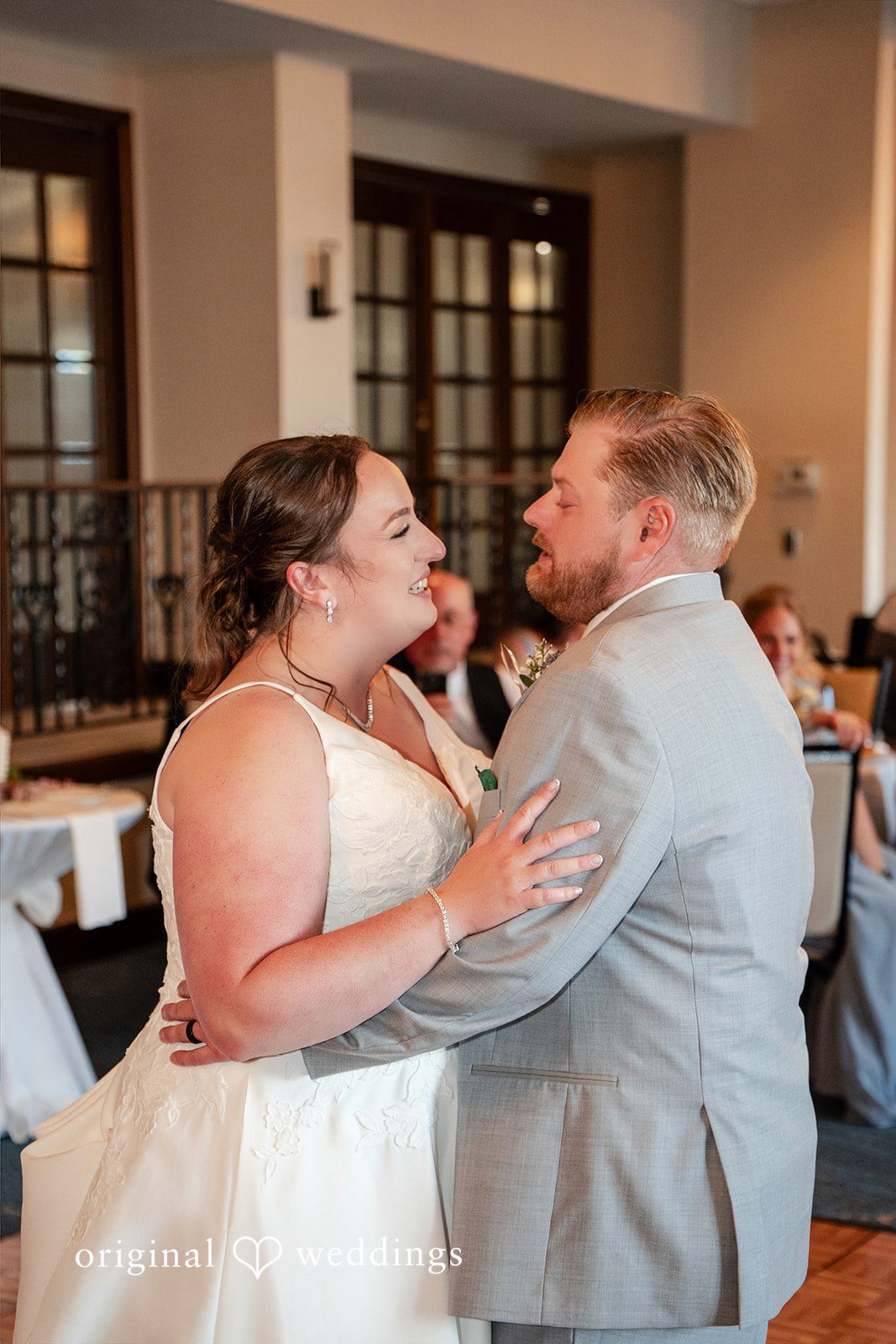 Katelyn + Bradley Bride and groom sharing their first dance during the reception