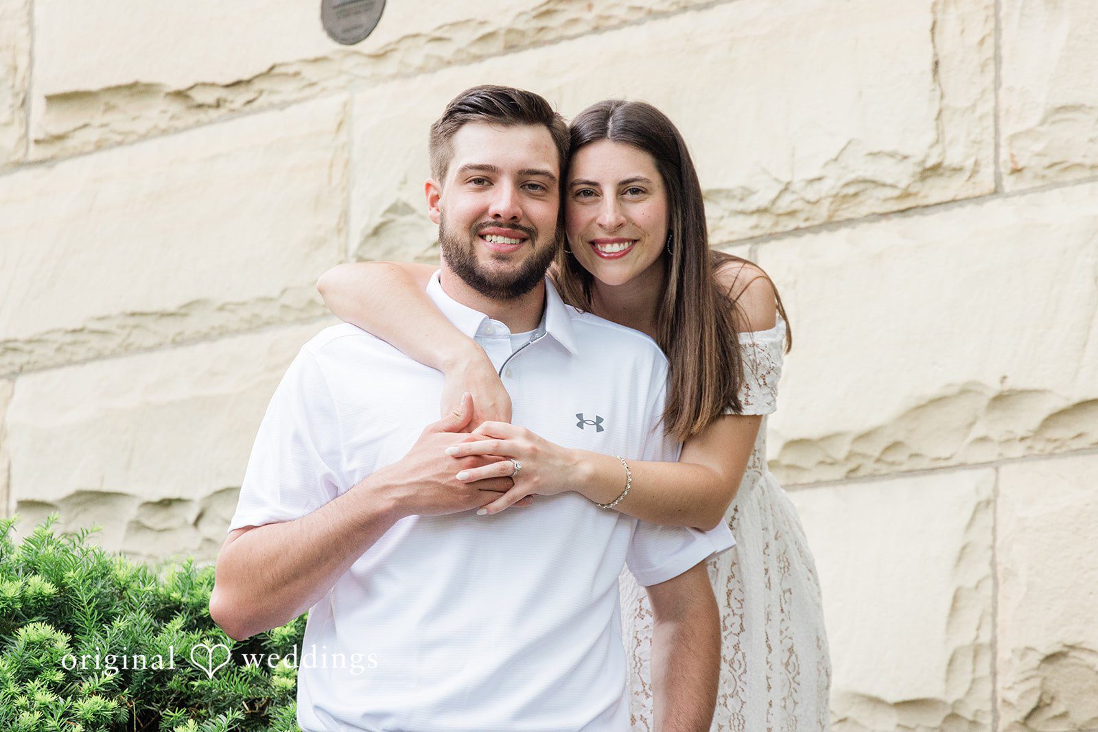 Morgan + Griffin Beautiful engagement photo at Eden Park in Mt. Adams captured by Cincinnati Engagement Photographers from Original Weddings