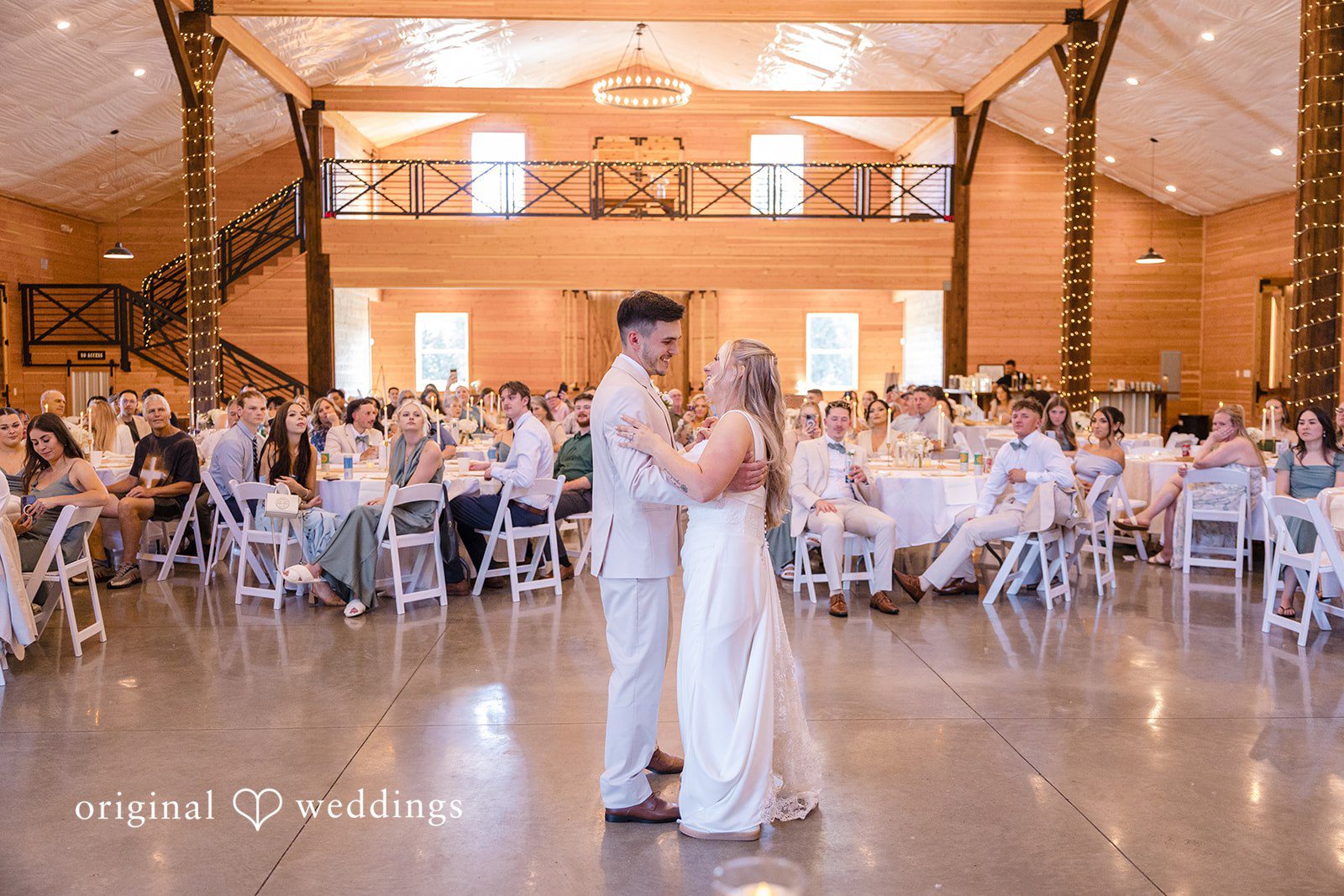 Bride and groom’s first dance at the reception