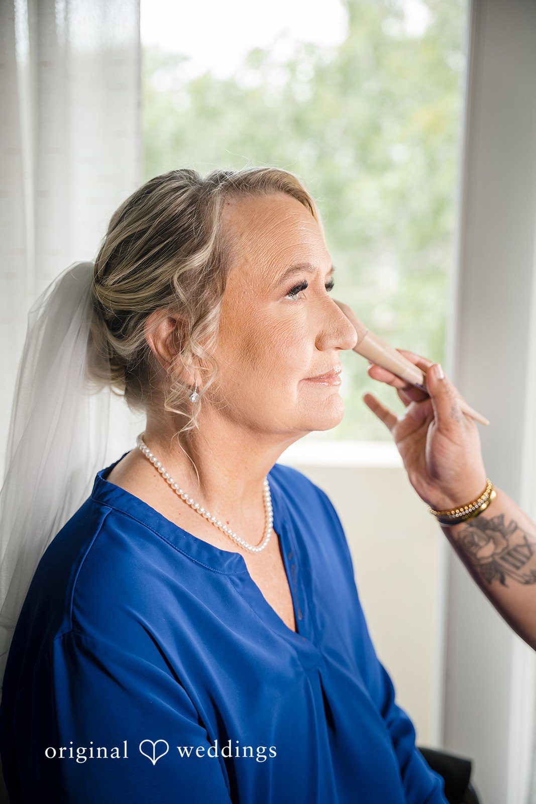 Lorene + Brad Bride getting ready before the wedding ceremony
