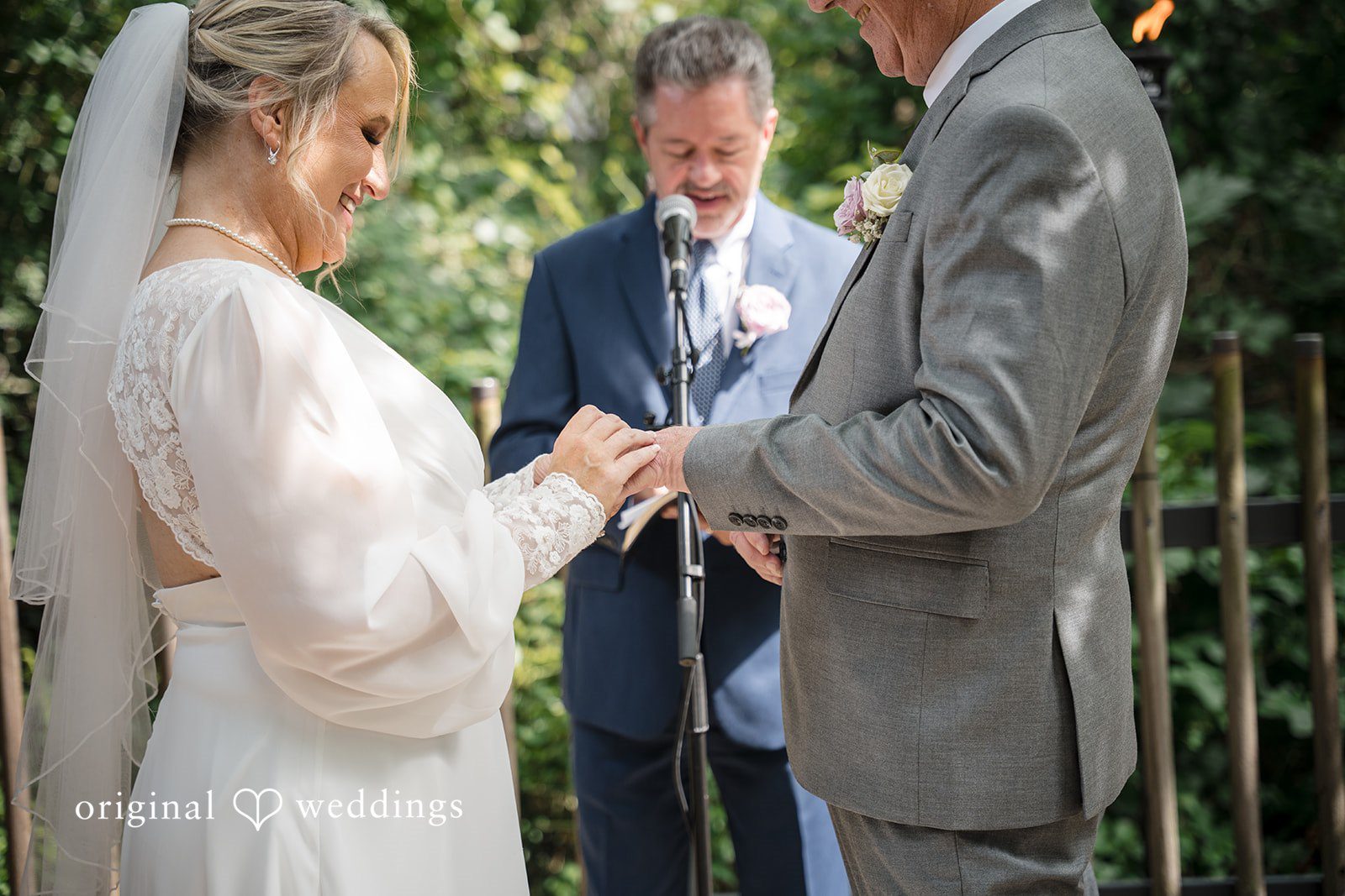 Lorene + Brad Bride and groom exchanging vows during the ceremony