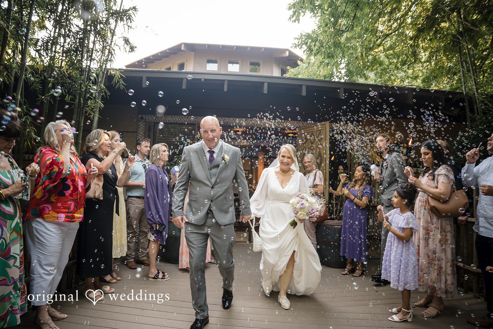 Lorene + Brad Bride and groom leaving the reception together