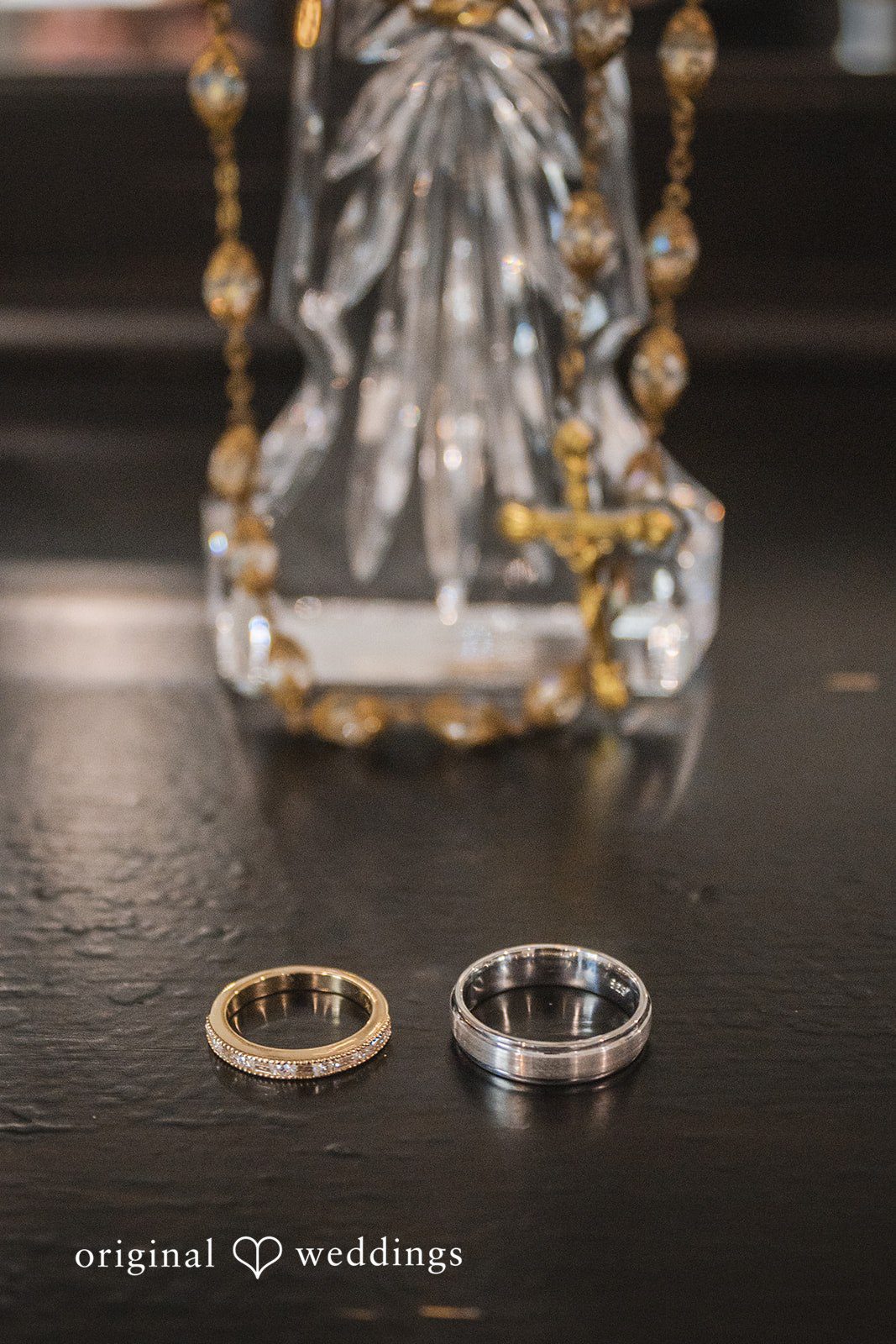 Matthew + Katie Close-up detail of the couple’s wedding rings