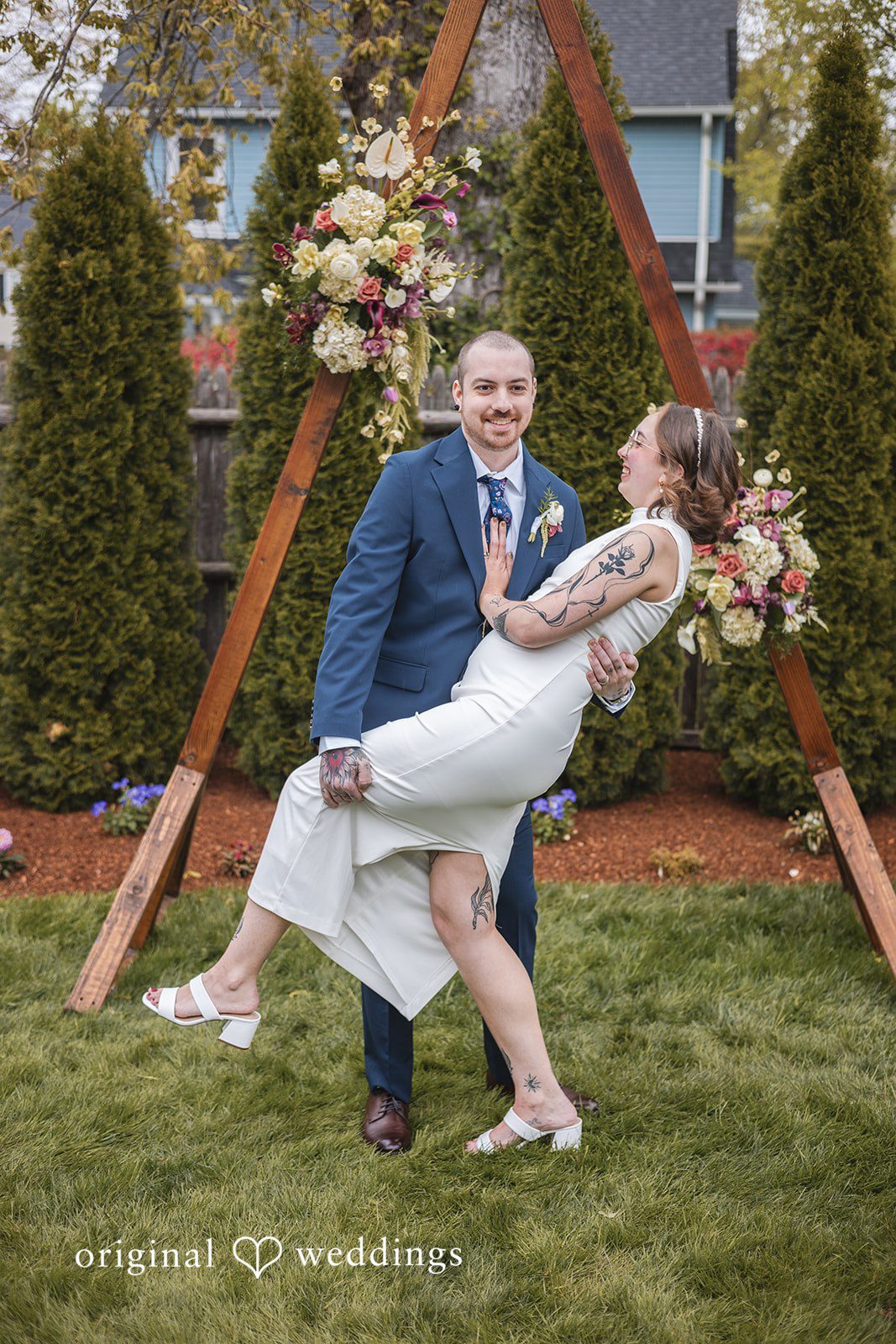 Matthew + Katie Bride and groom sharing joyful moments together during the wedding