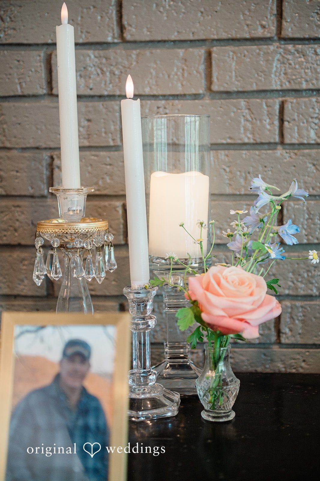 Janissa + Josh Beautiful picture of candles and flowers